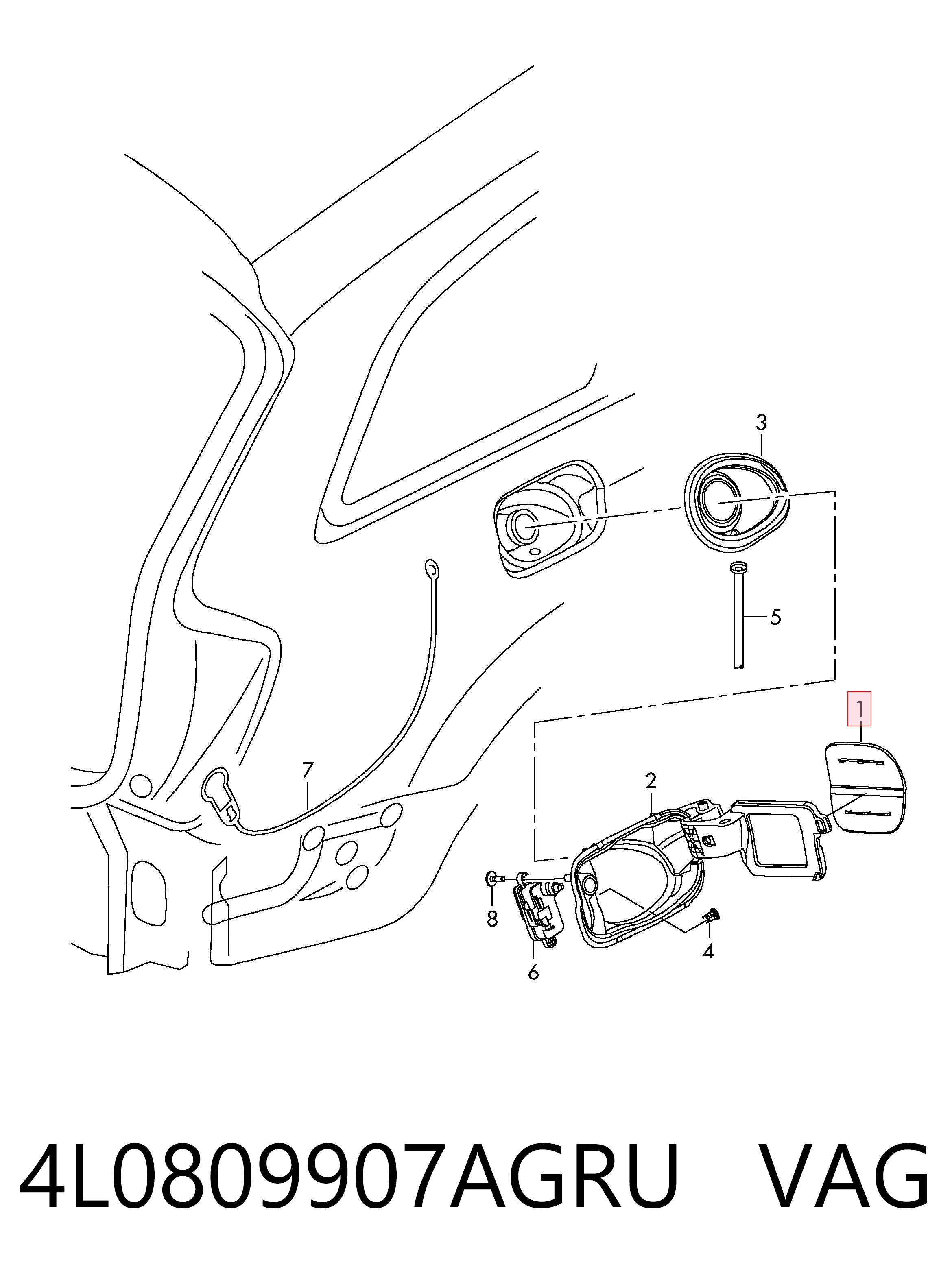 Tapa del depósito de gasolina Audi Q7 SUV (4LB) (2006 - 2016) precio, desde 71,84 EUR