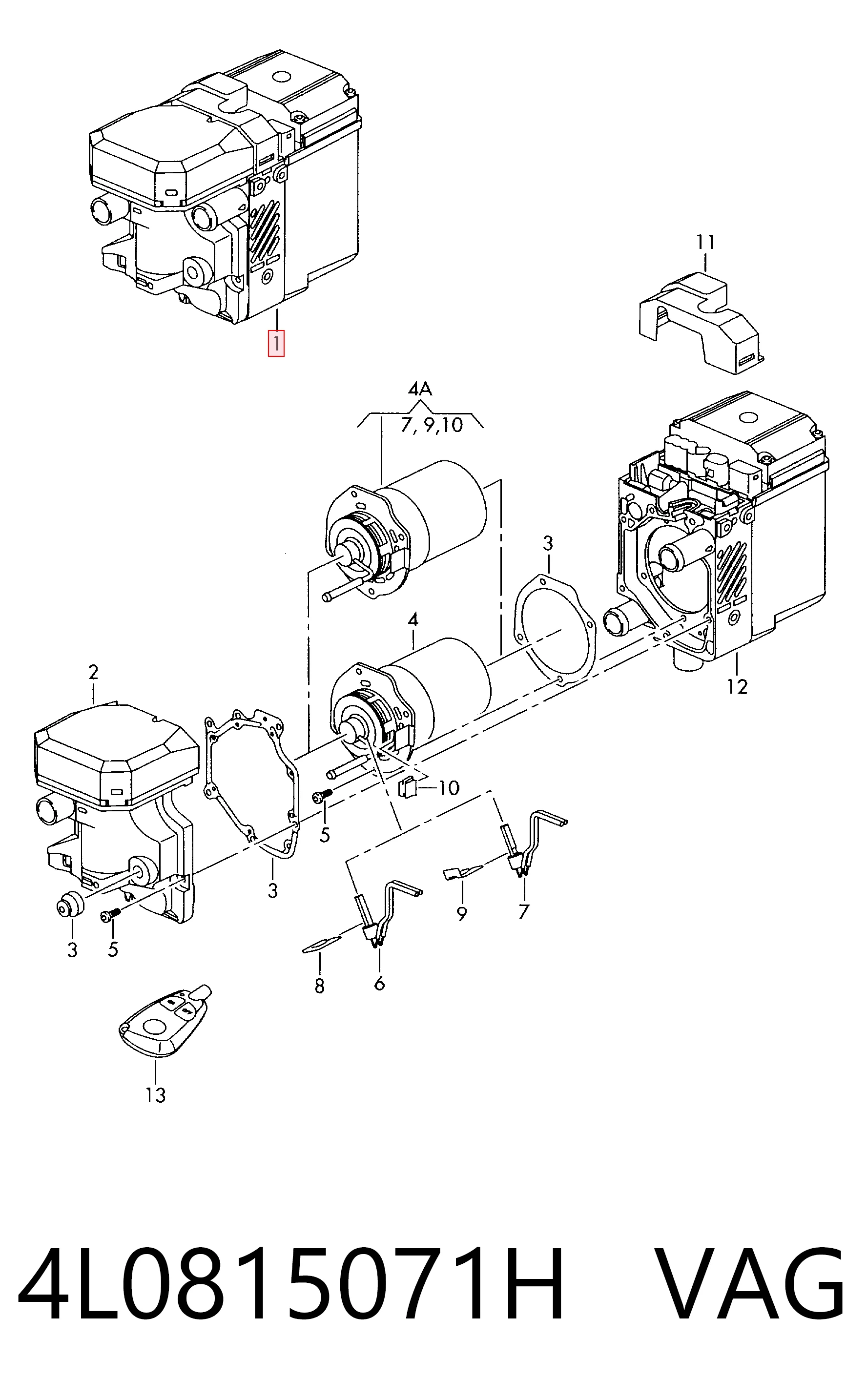 4L0815071H VAG Calefactor autónomo