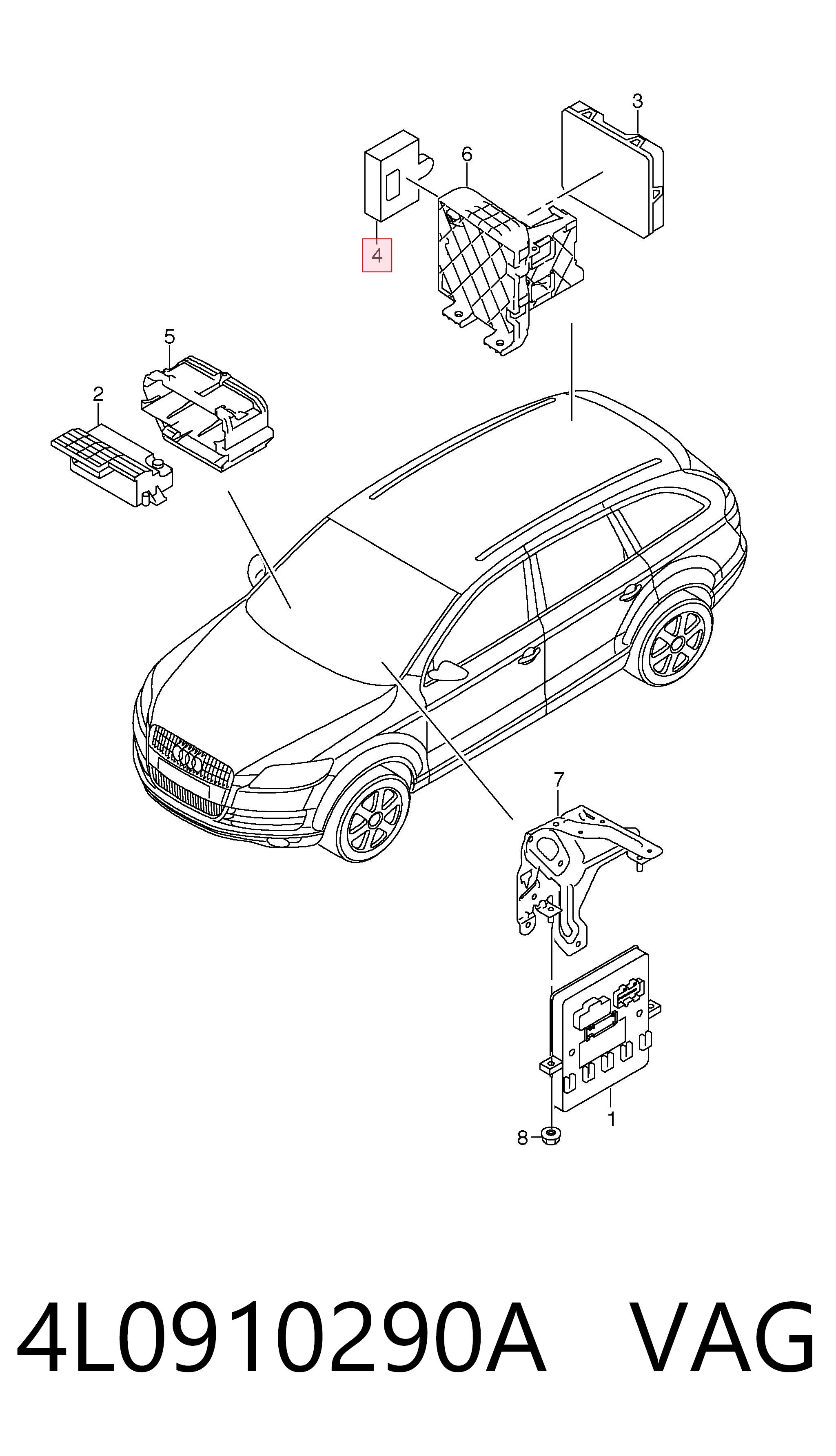 Unidad de confort Audi Q7  (4LB)