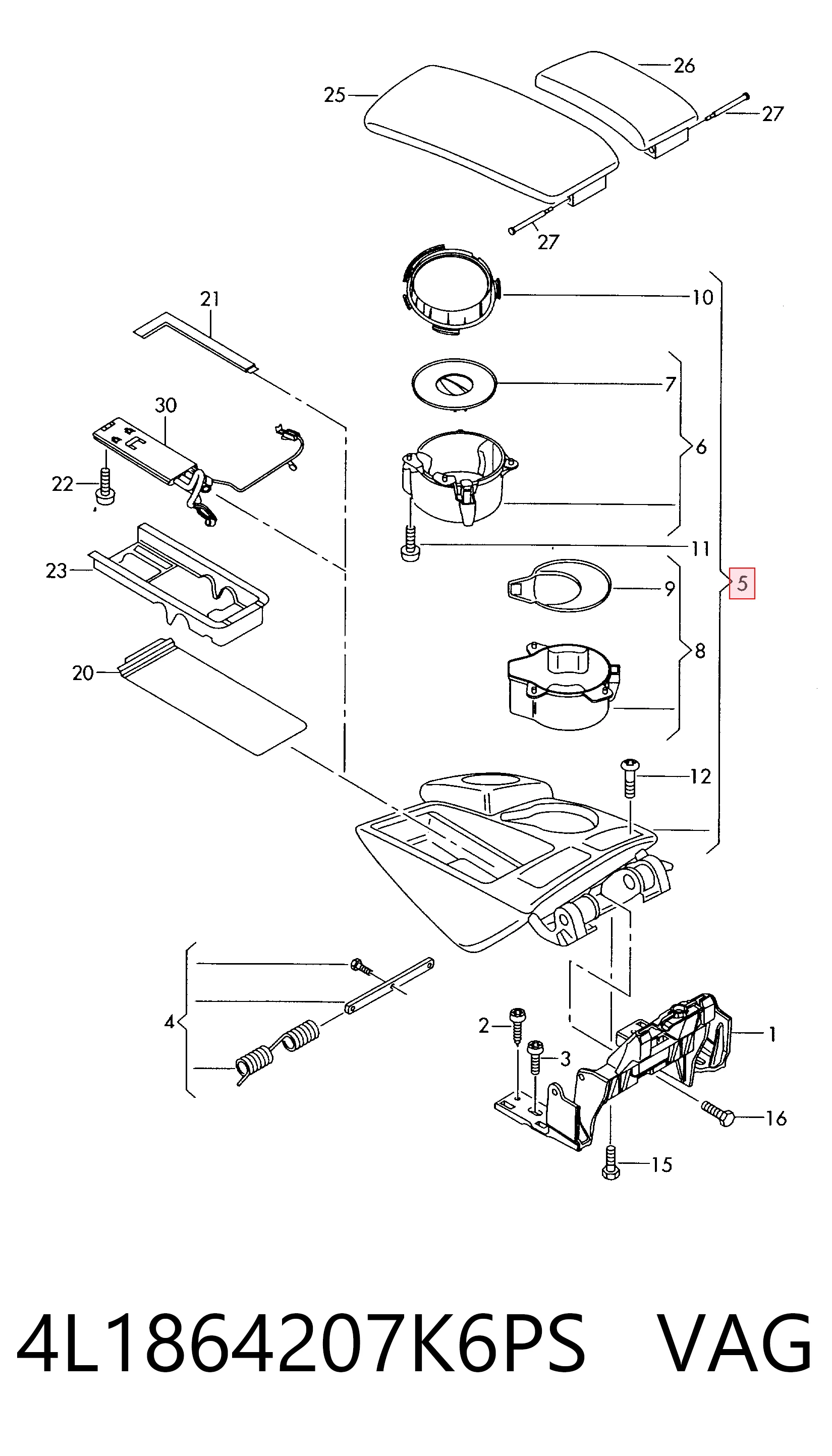 Apoyabrazos para Audi Q7  4LB