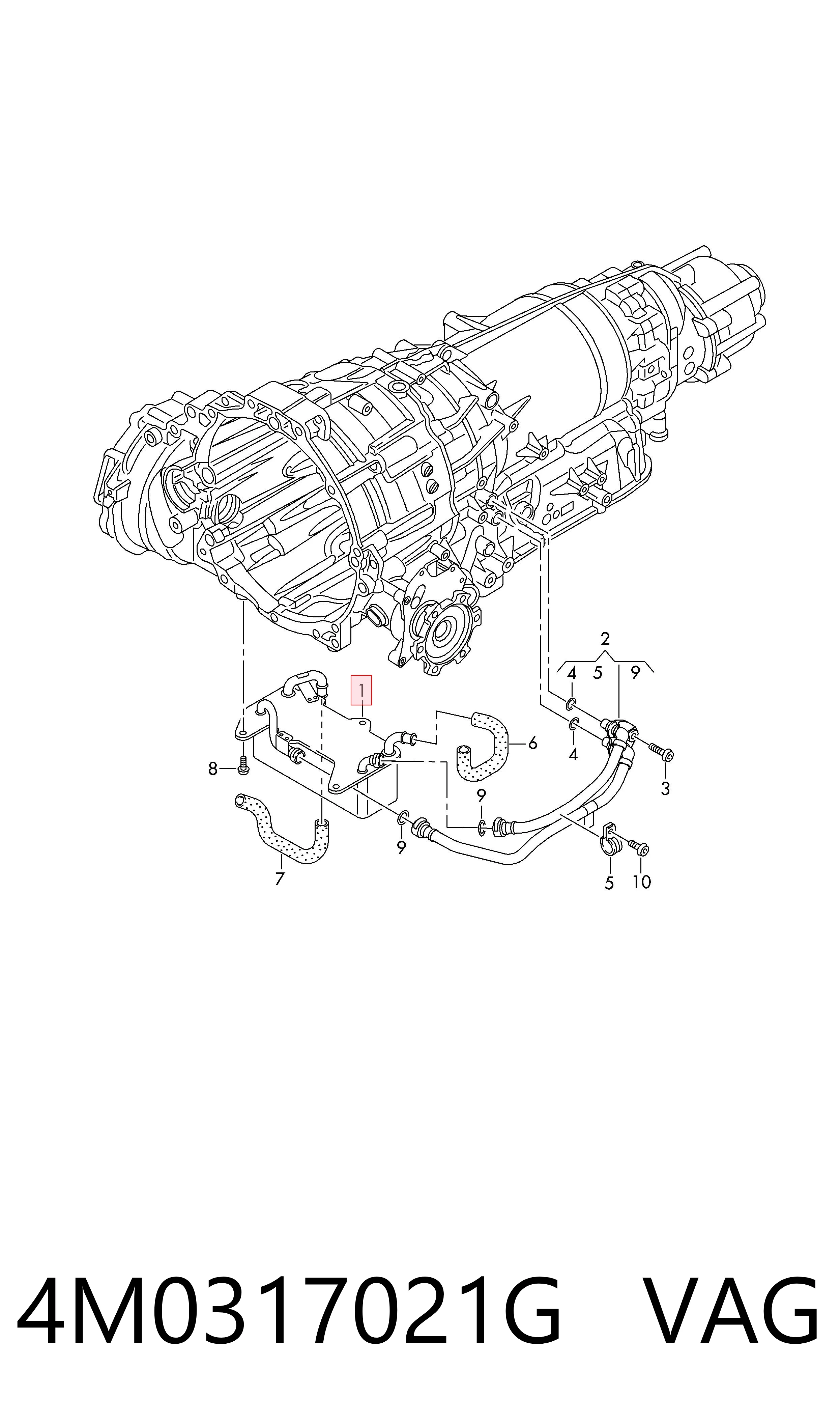 4M0317021G VAG Radiador de refrigeración de la transmisión