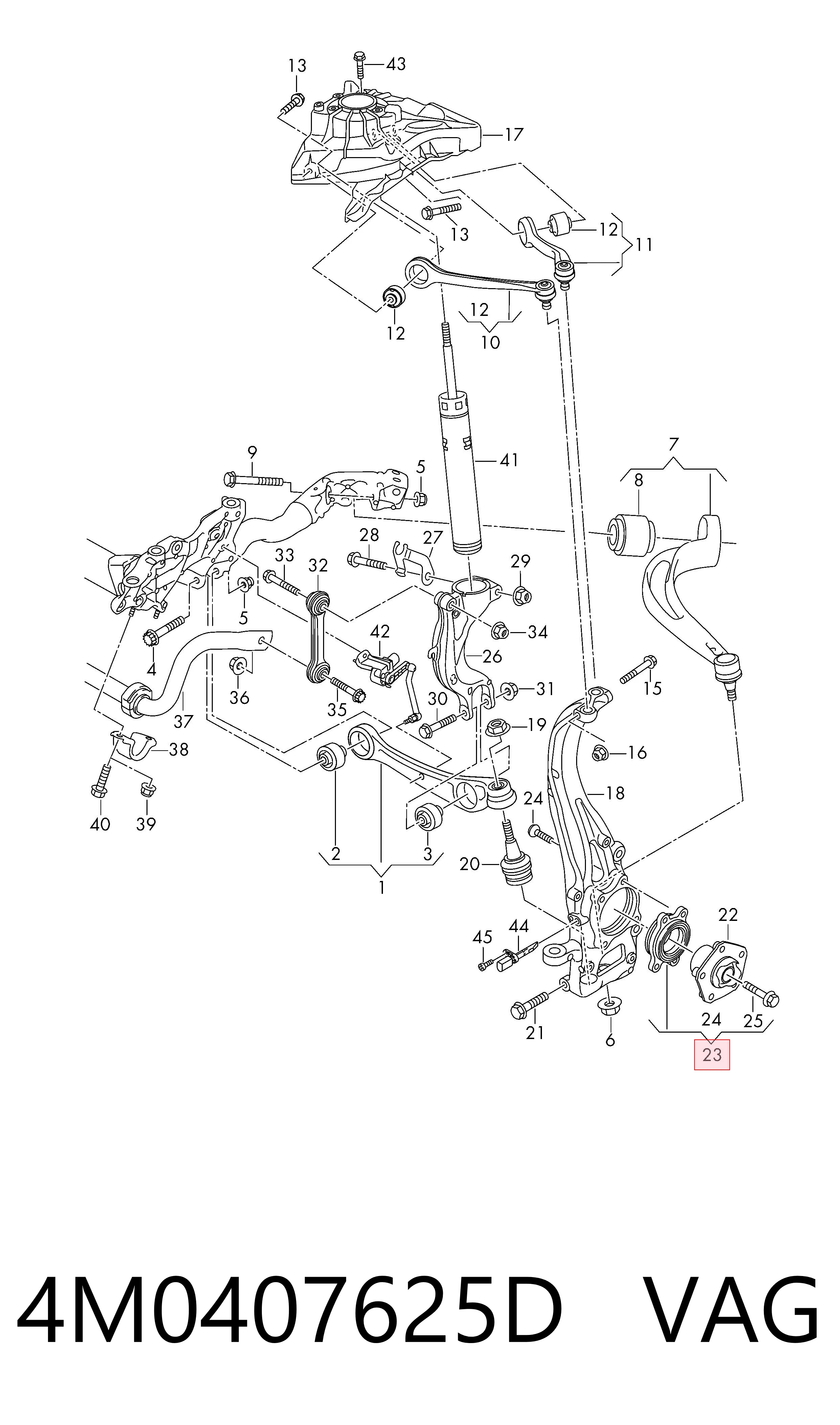 4M0407625D VAG Cubo delantero