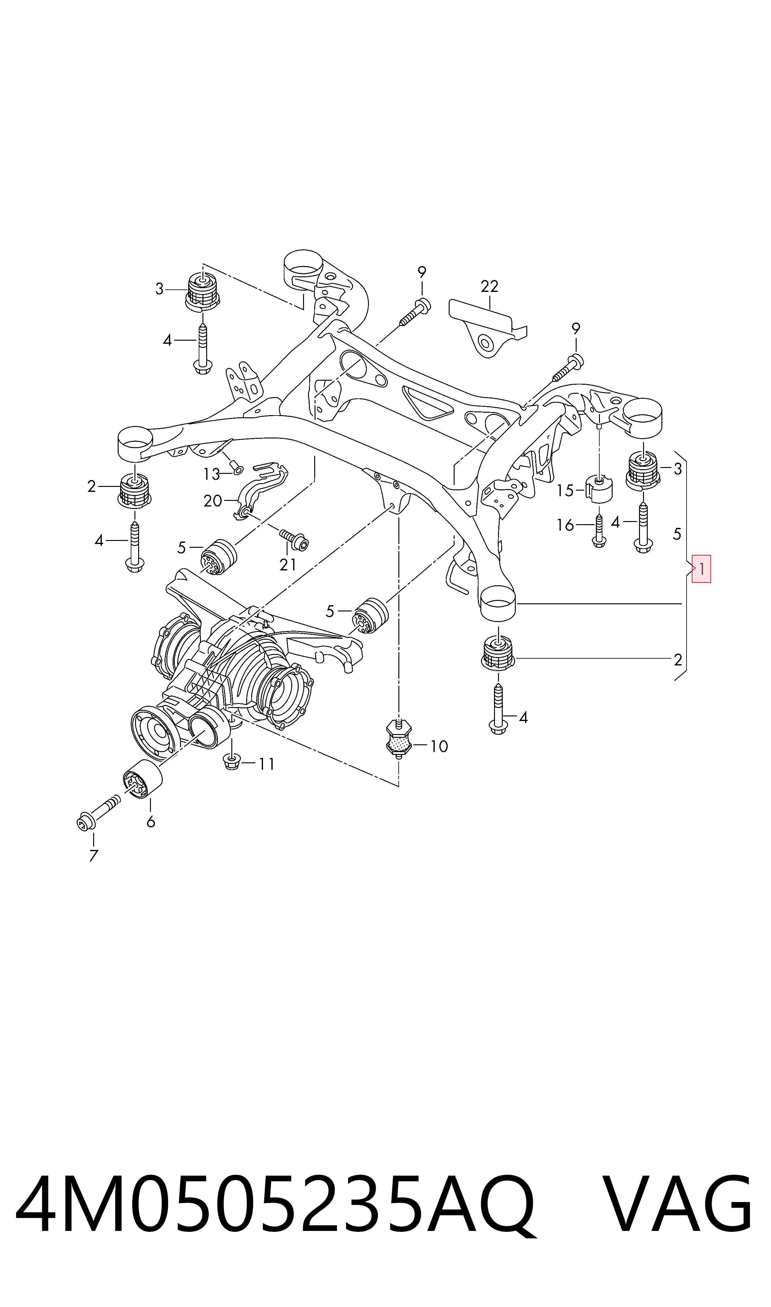 Comprar Puente trasero Audi Q7  4MB, 4MG, 4MQ