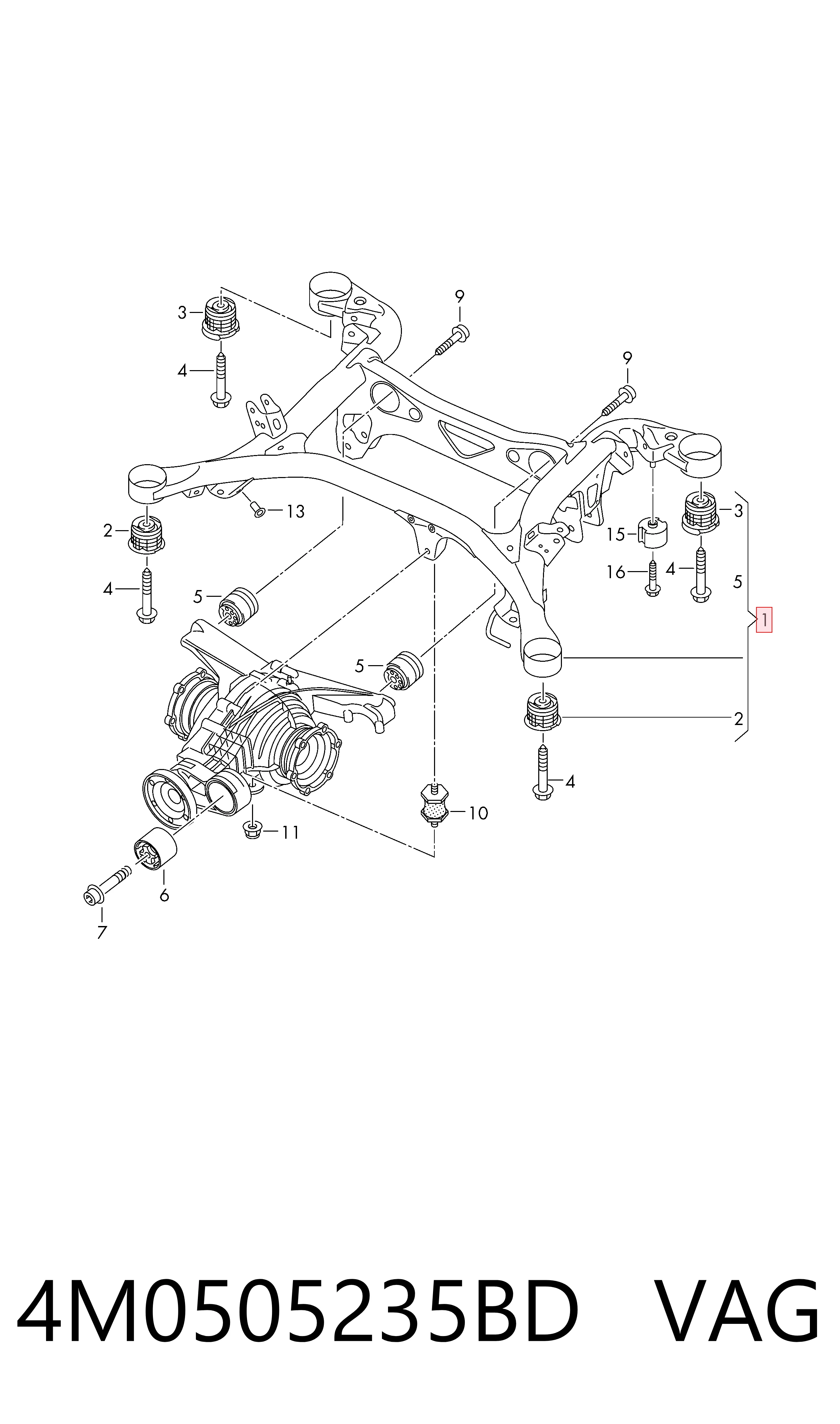 Comprar Puente trasero Audi Q7  4MB, 4MG, 4MQ