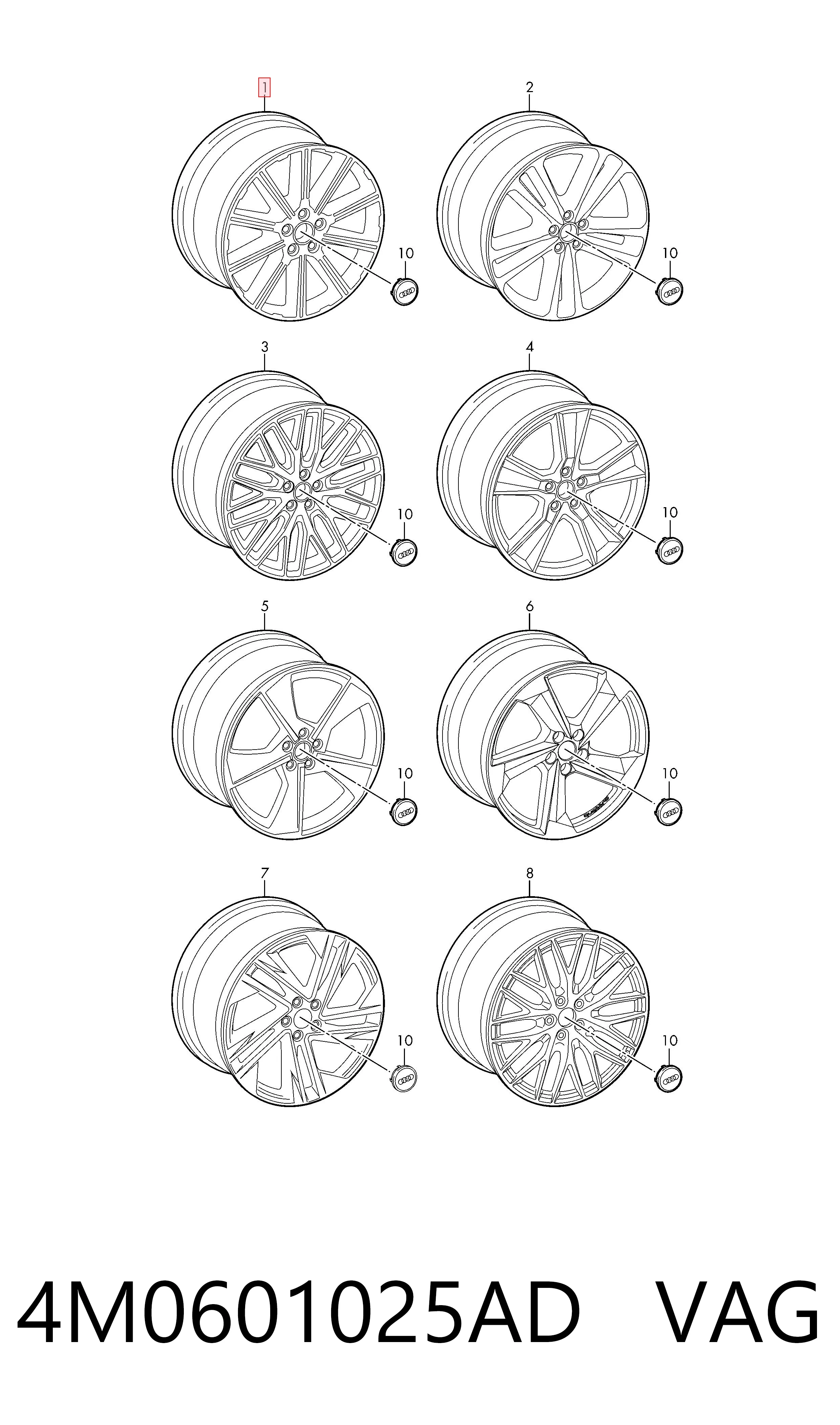 4M0601025AD VAG Aros
