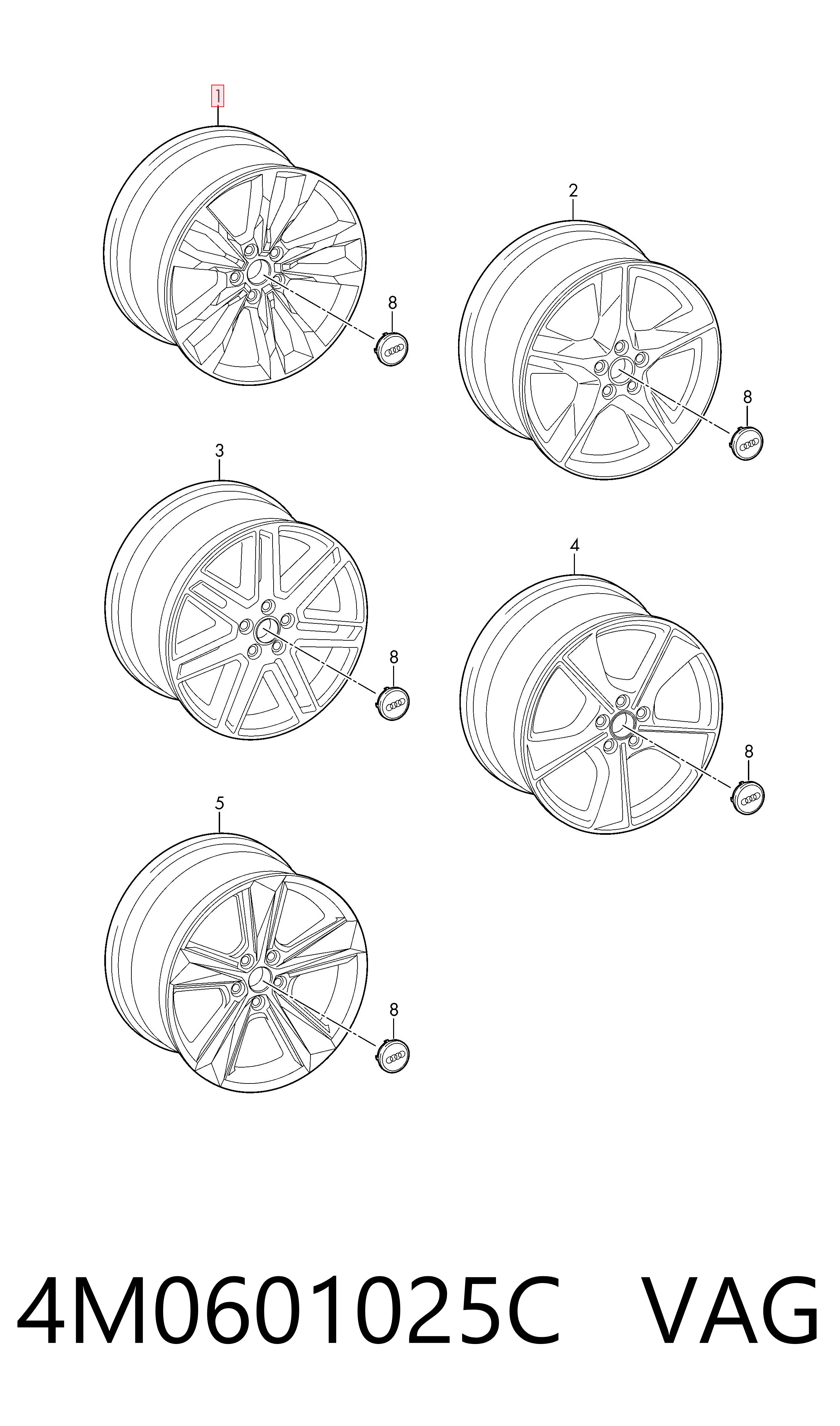 4M0601025C VAG Aros