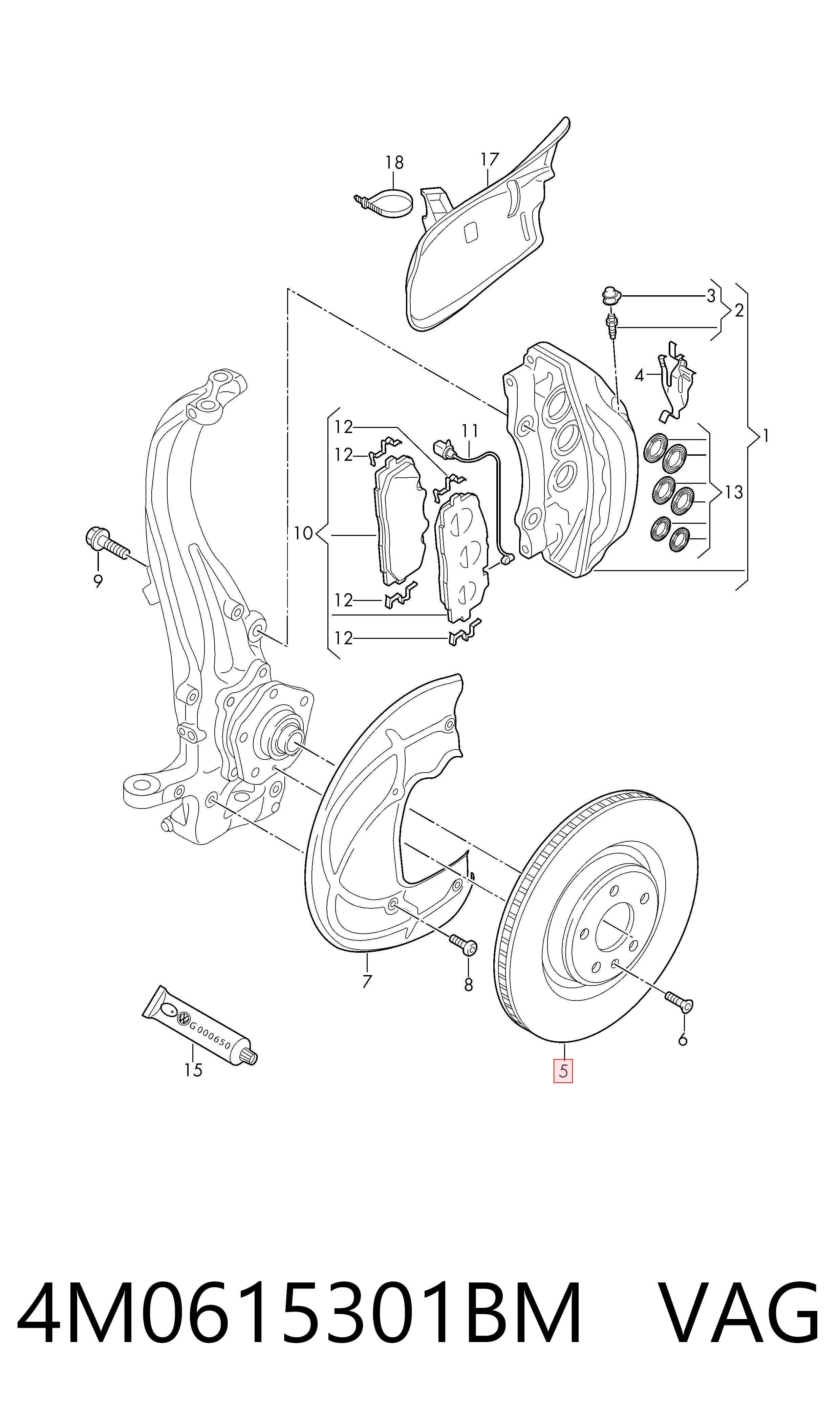 4M0615301BM VAG Discos