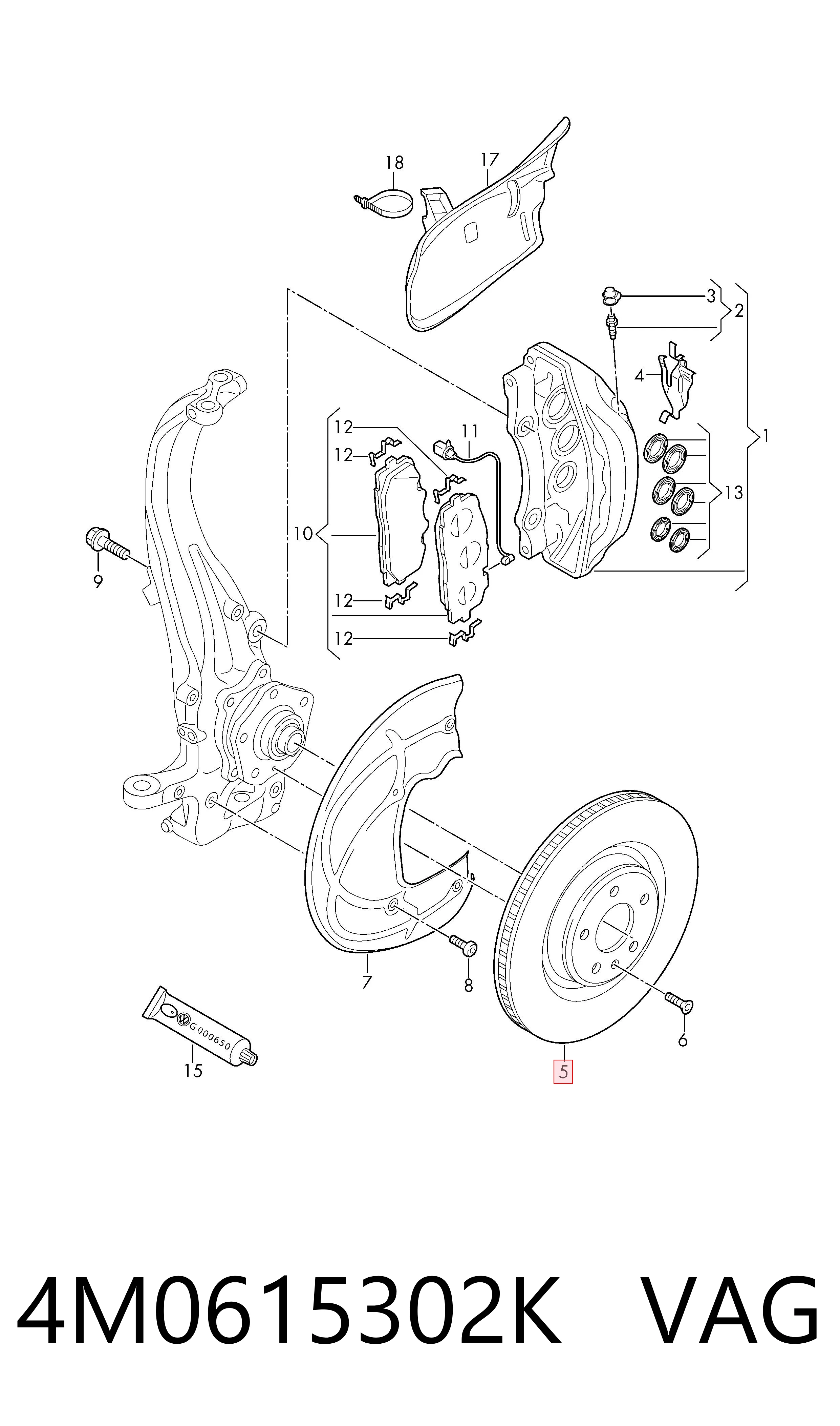 4M0615302K VAG Discos