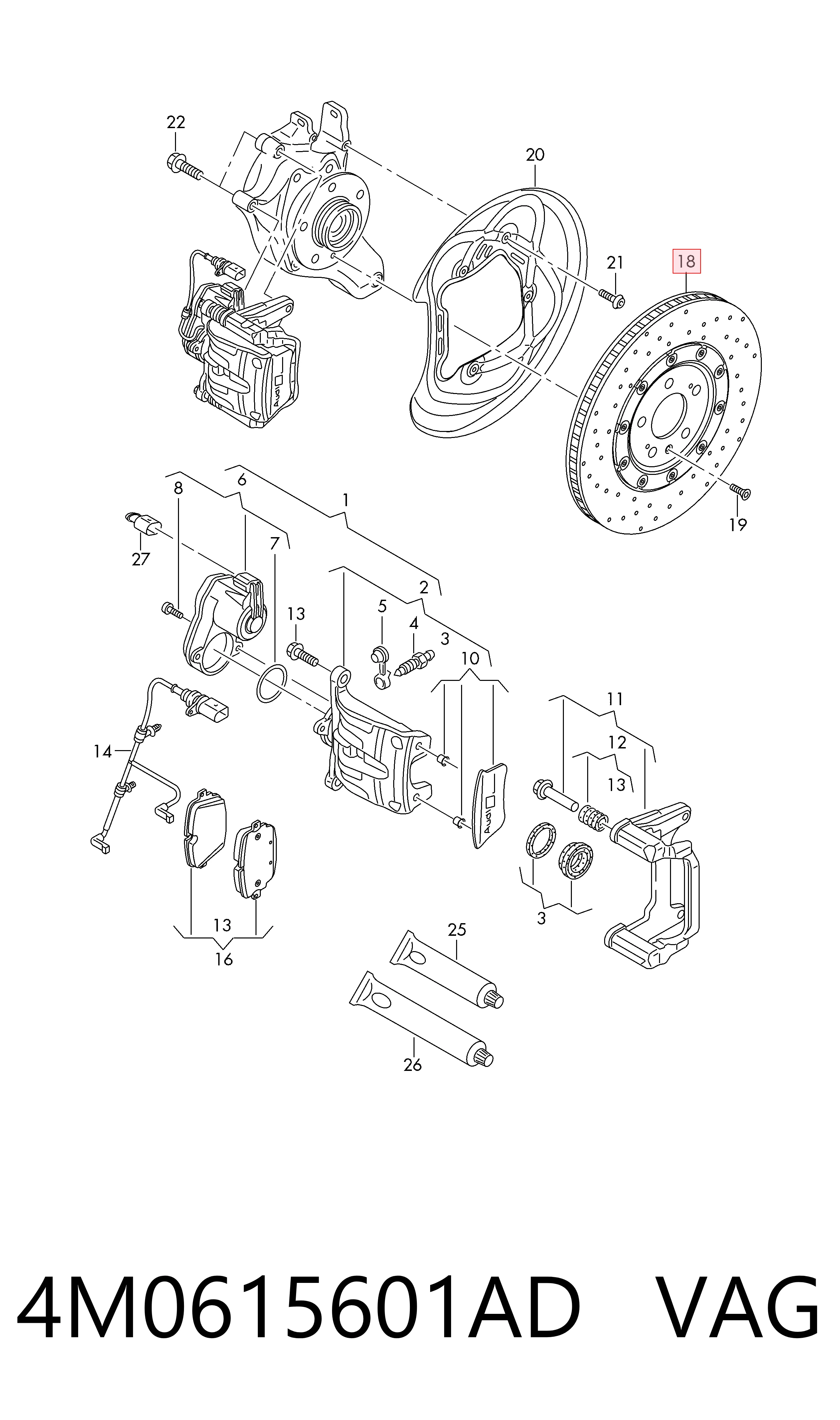 4M0615601AD VAG Discos