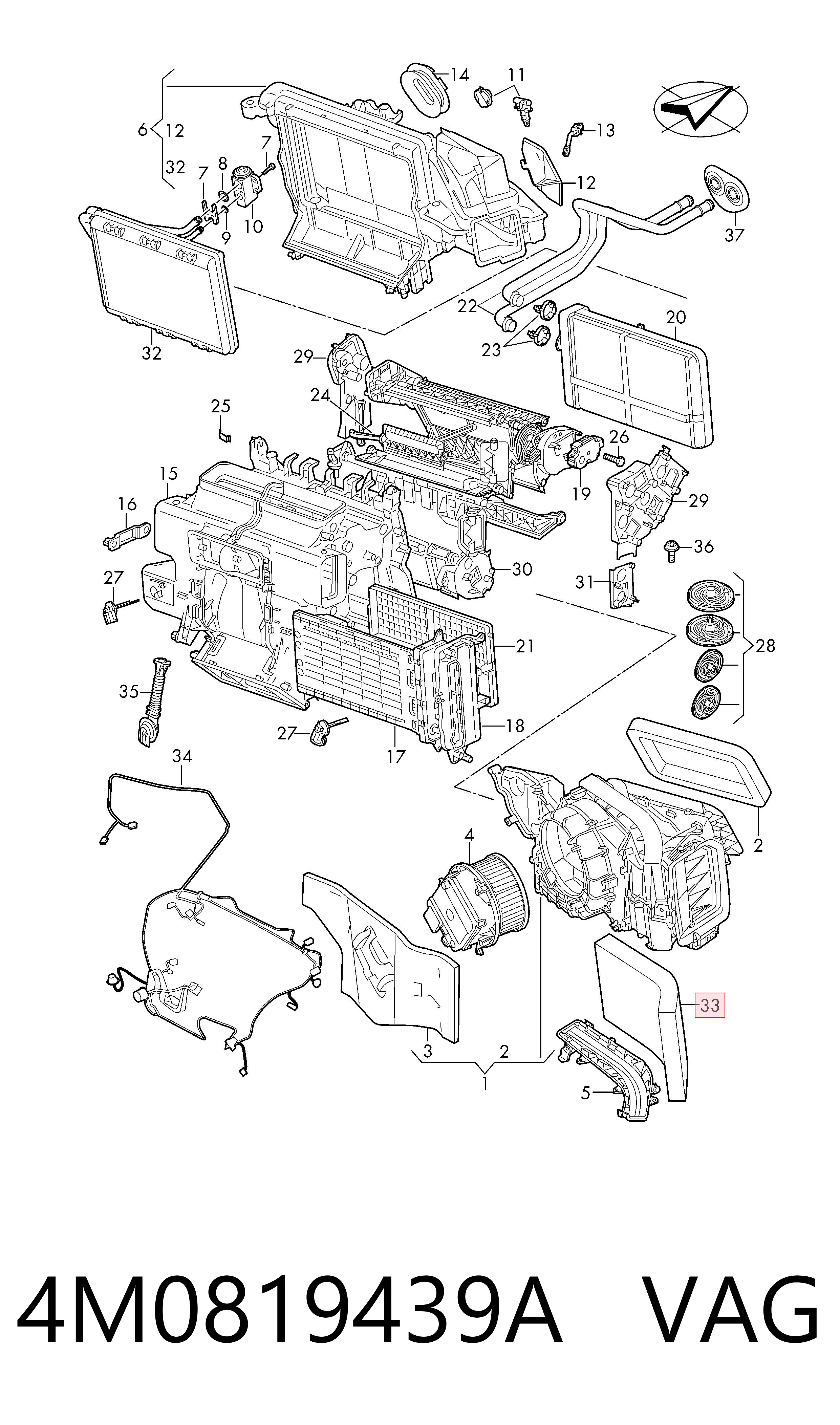 4M0819439A VAG Filtro antipolen