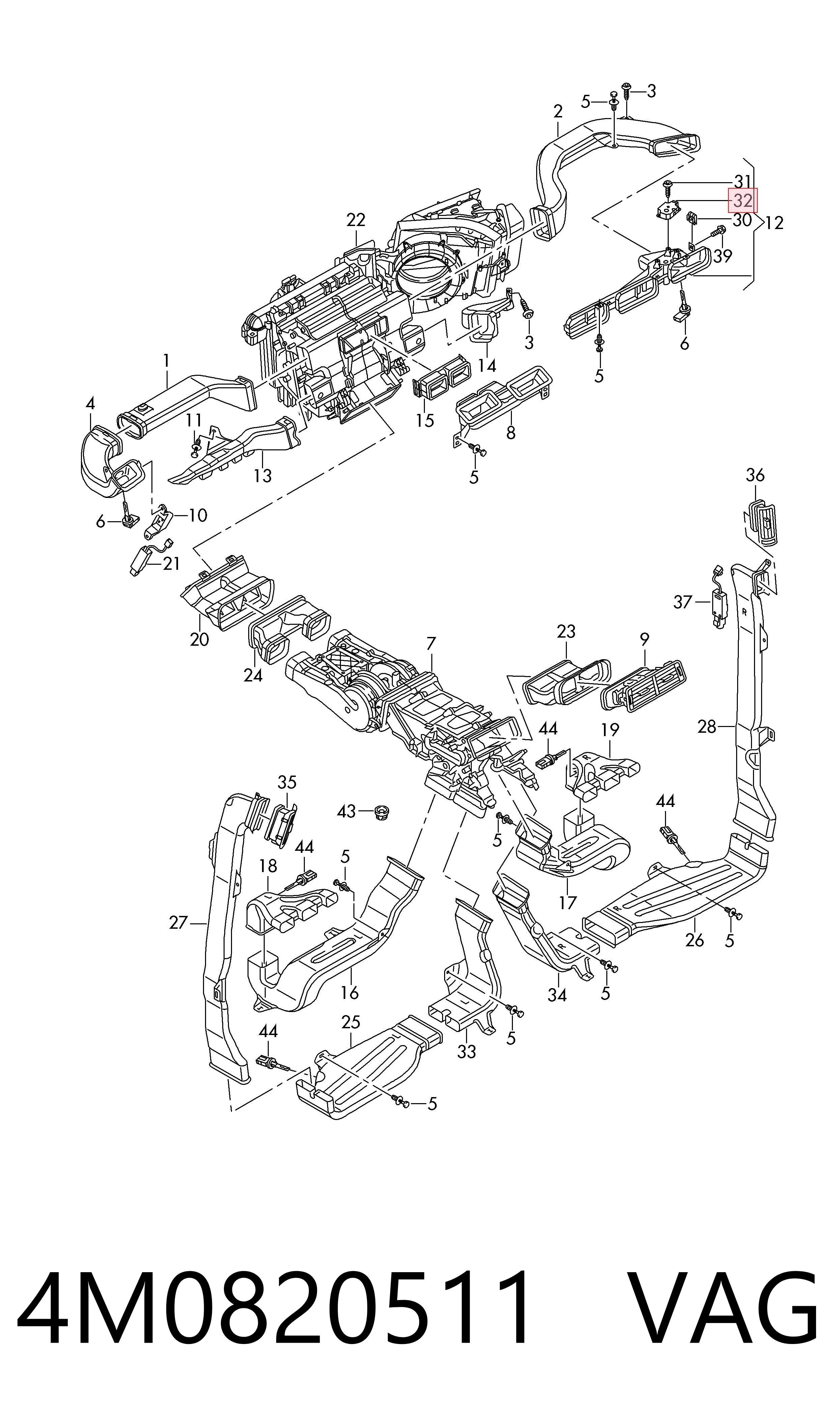 4M0820511 VAG Motor de recirculación de aire