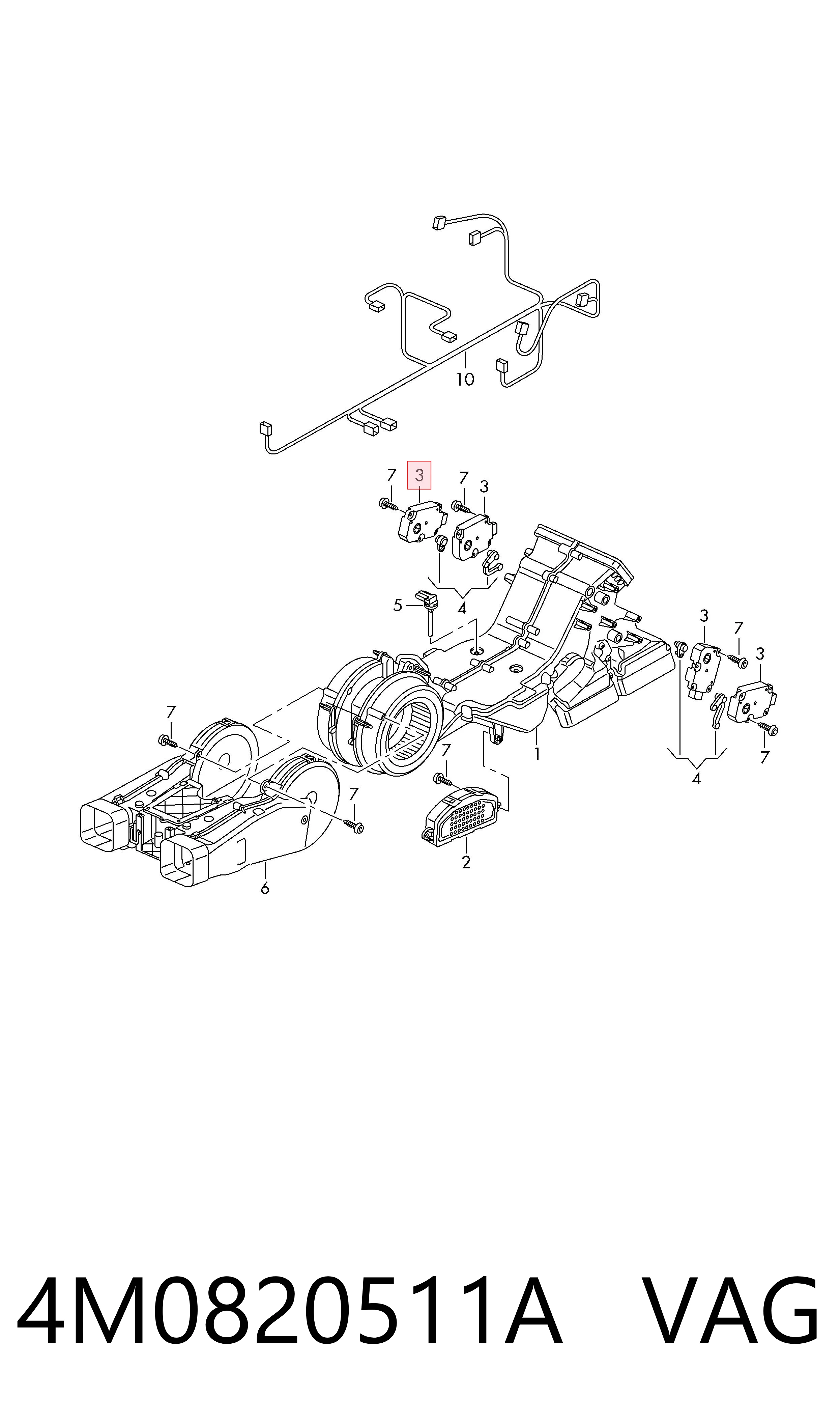 Comprar 4M0820511A VAG Motor de recirculación de aire