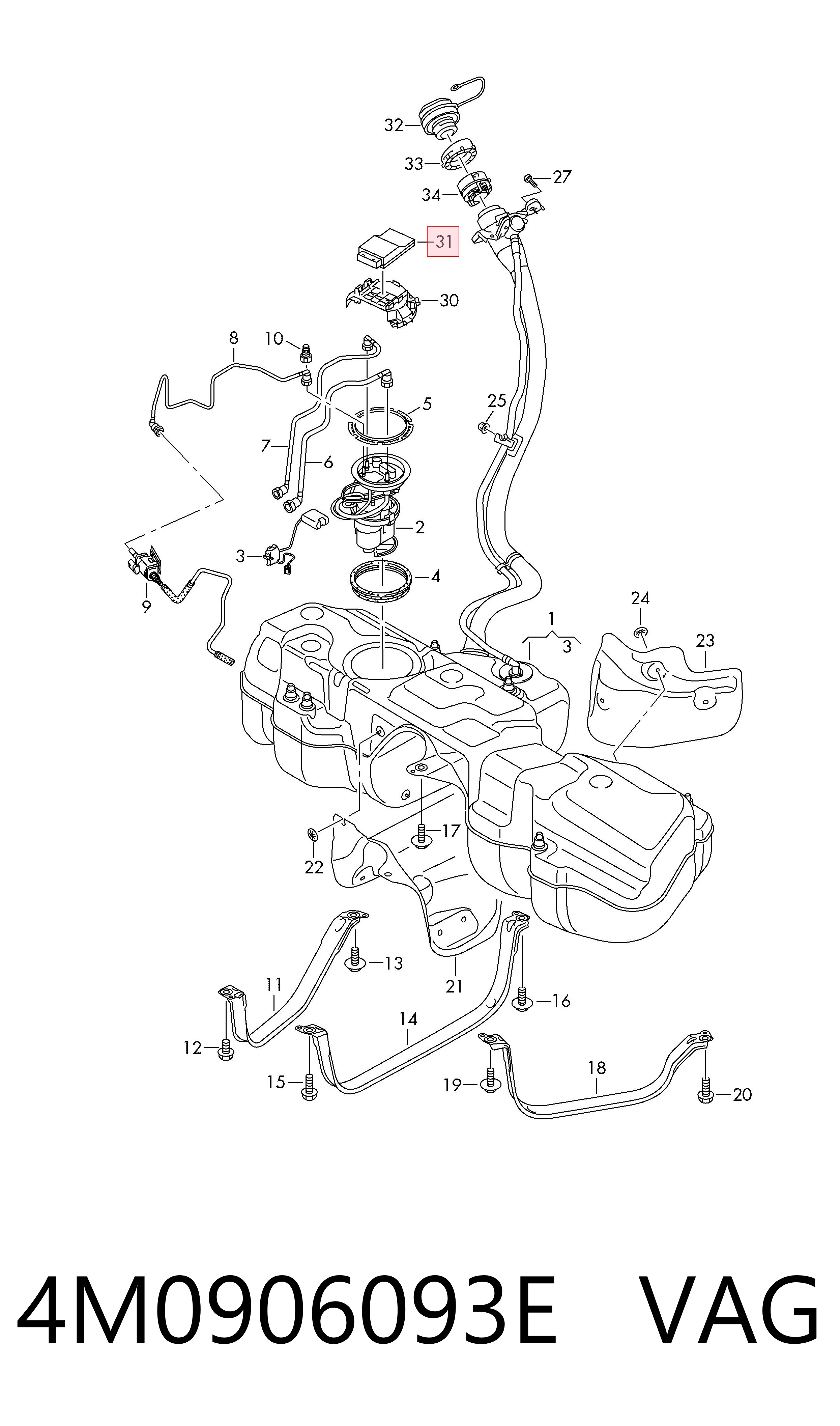 Comprar 4M0906093N Bentley Módulo de control del motor de la bomba de combustible