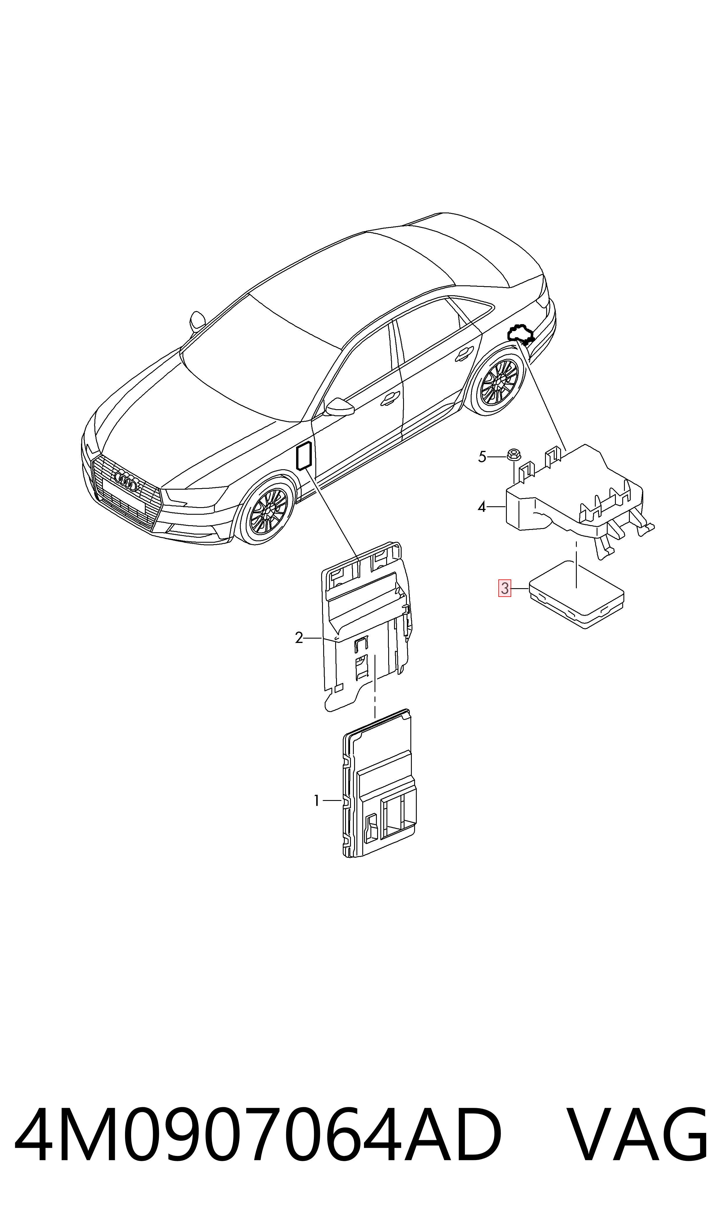 Módulo de confort para Audi Q7  4MB, 4MG, 4MQ