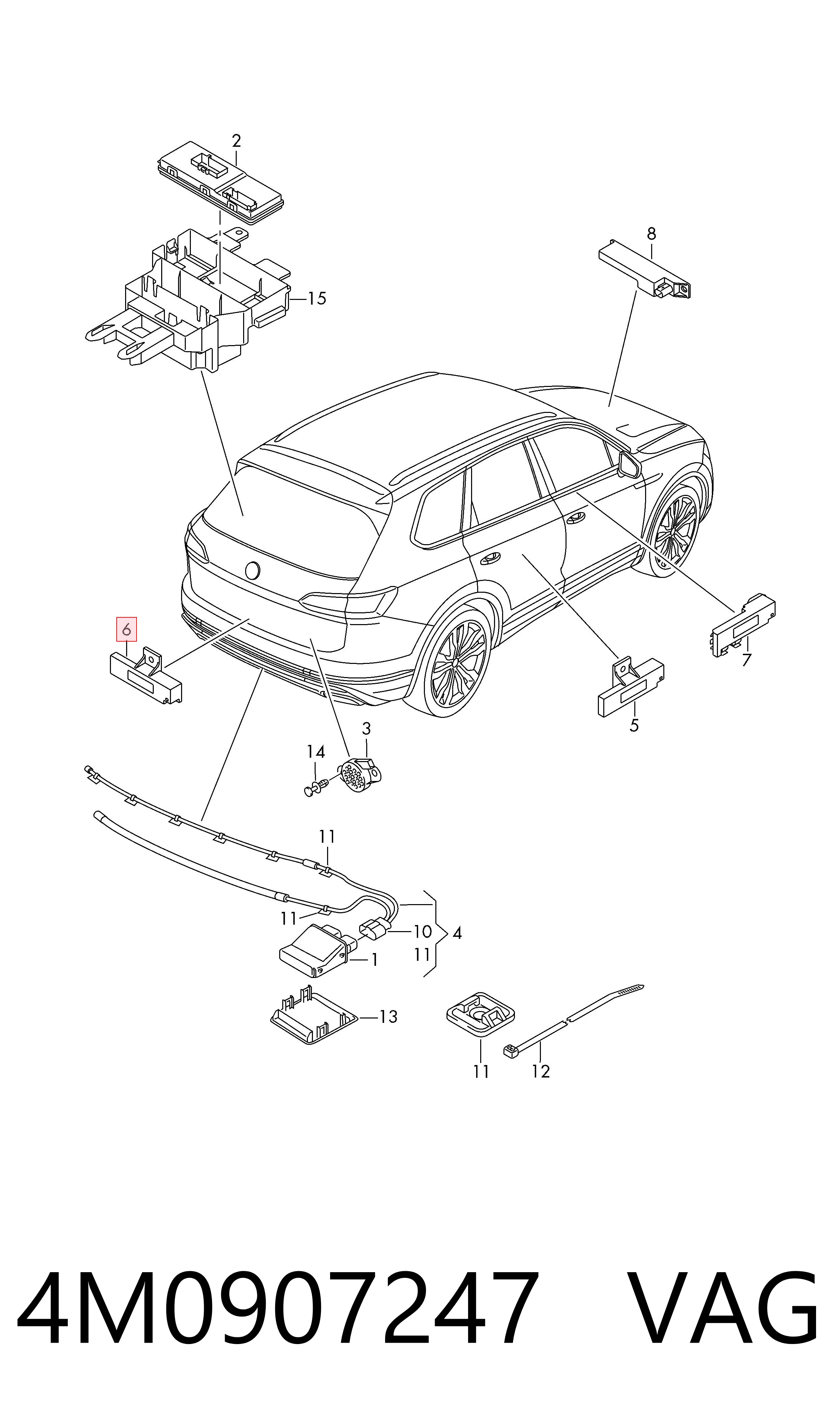 4M0907247 VAG Antena Kessy