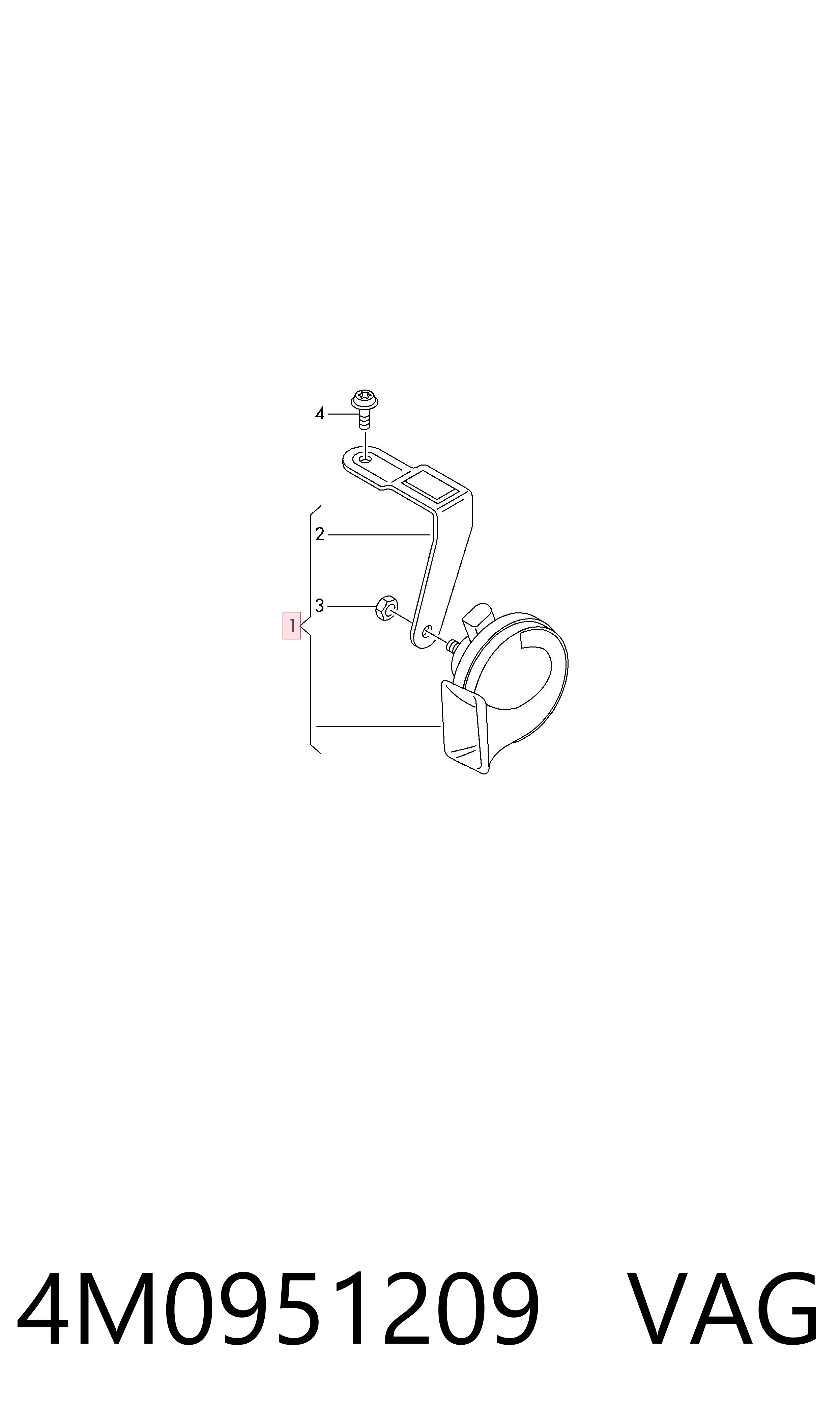 4M0951209 VAG Claxon