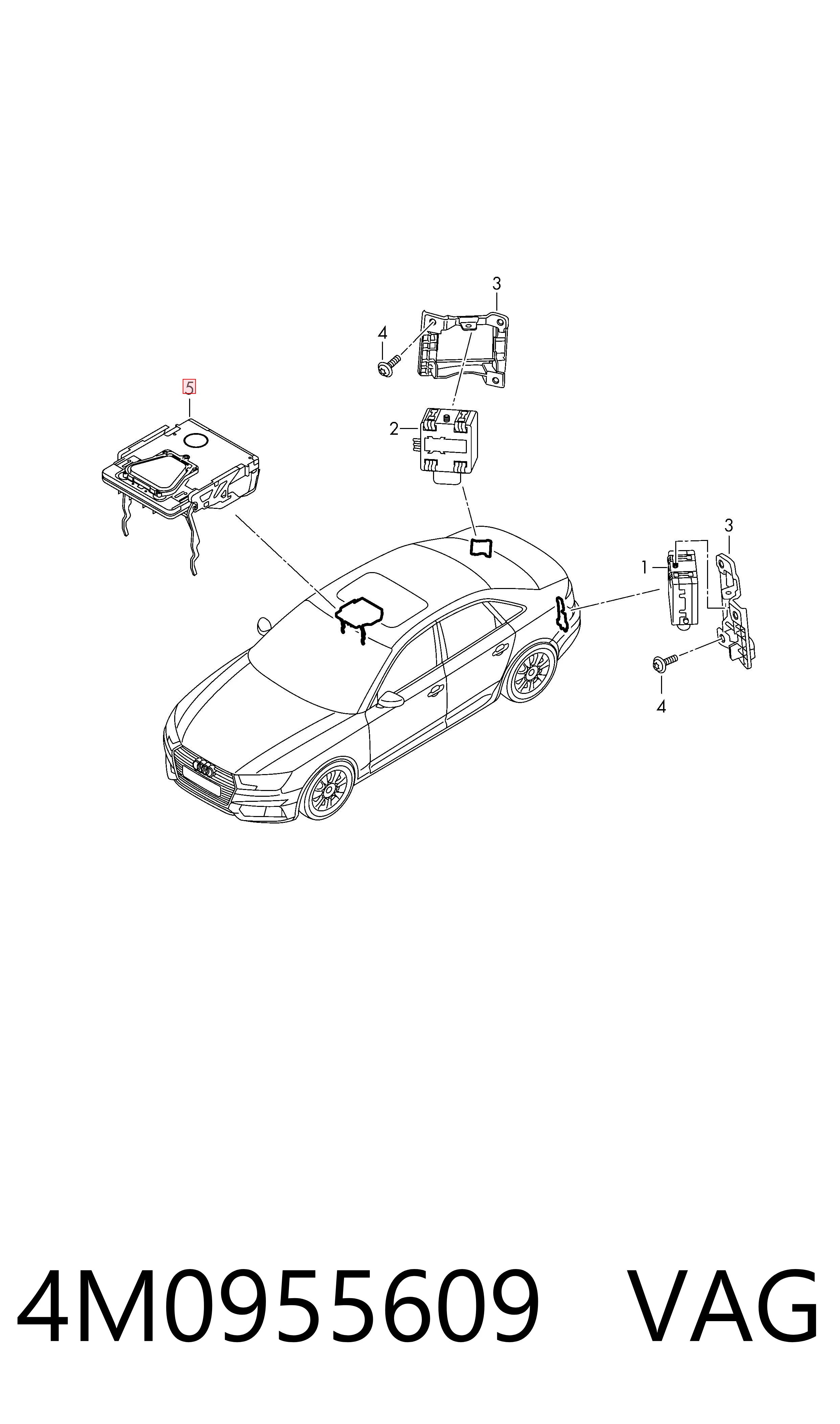 Placa del sensor de lluvia VAG 4M0955609 precio, desde 52,90 EUR