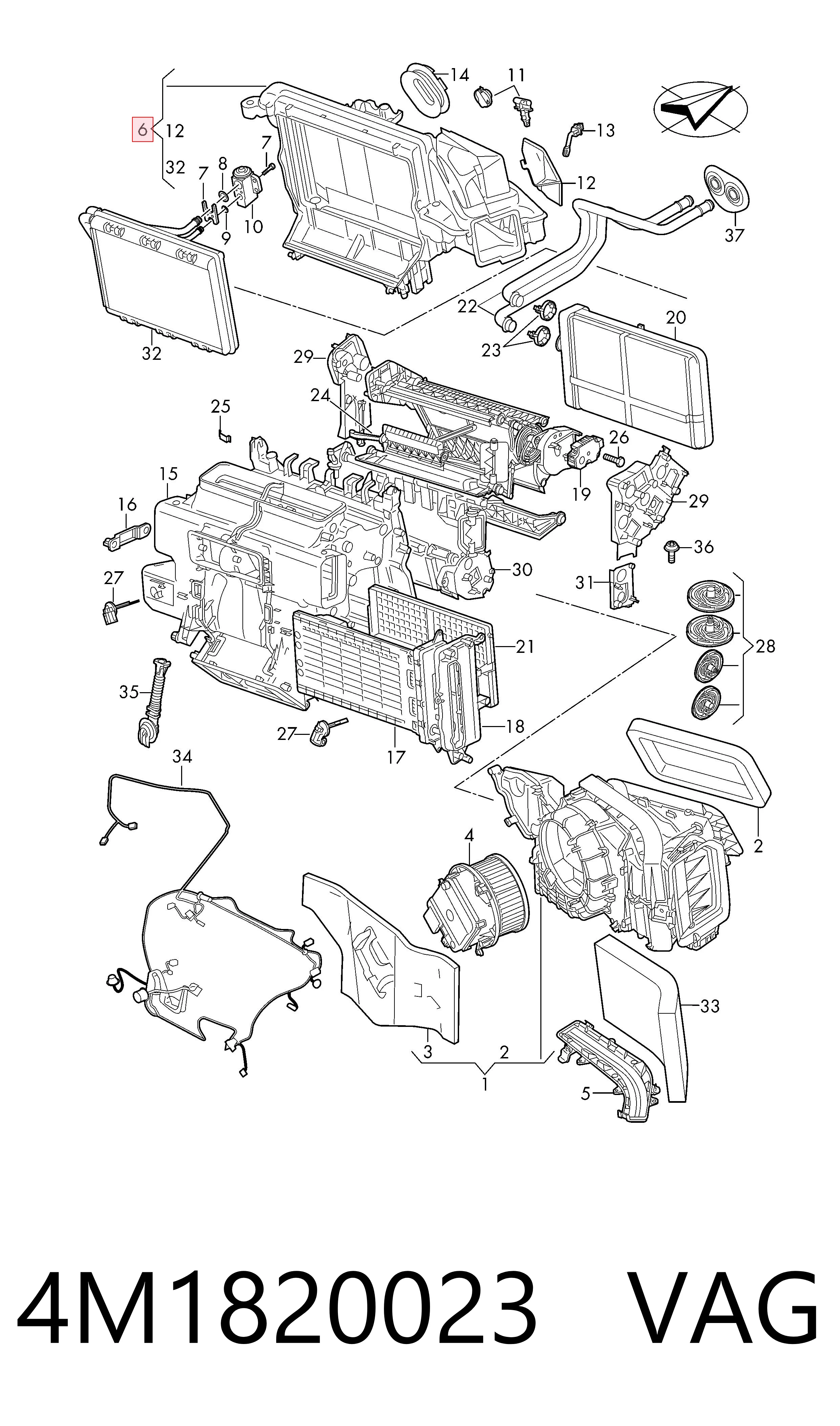 Evaporador de aire acondicionado VAG 4M1820023 precio, desde 117,61 EUR