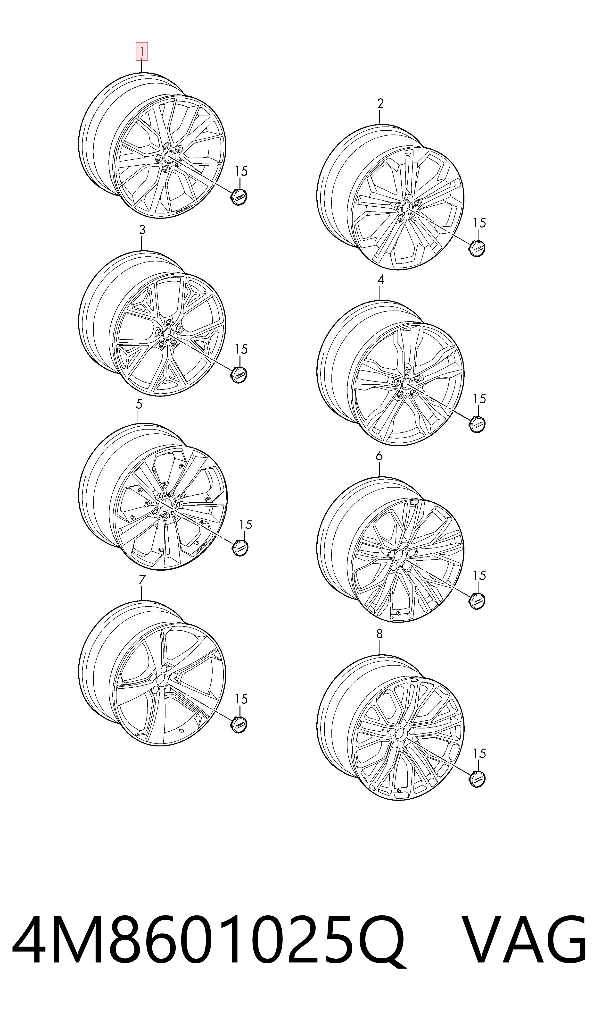 4M8601025Q VAG Aros