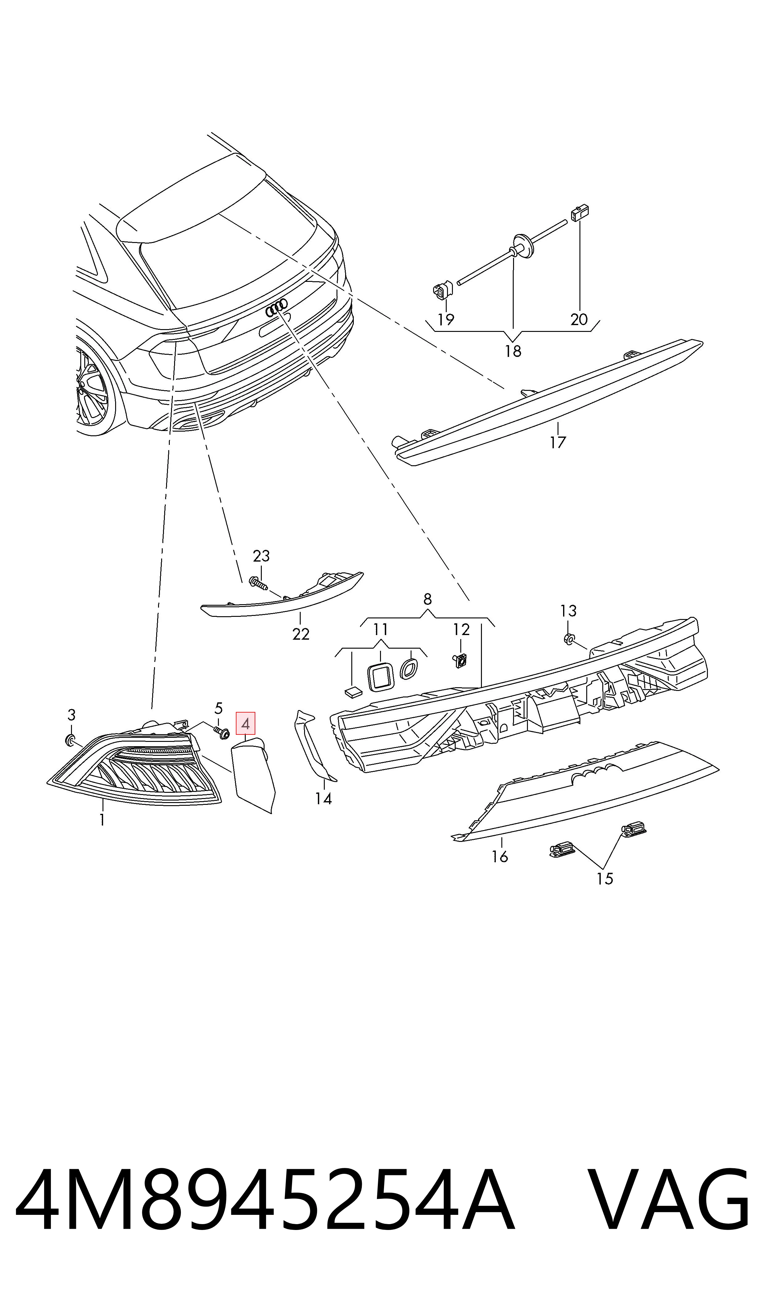  VAG 4M8945254A precio, desde 27,63 EUR