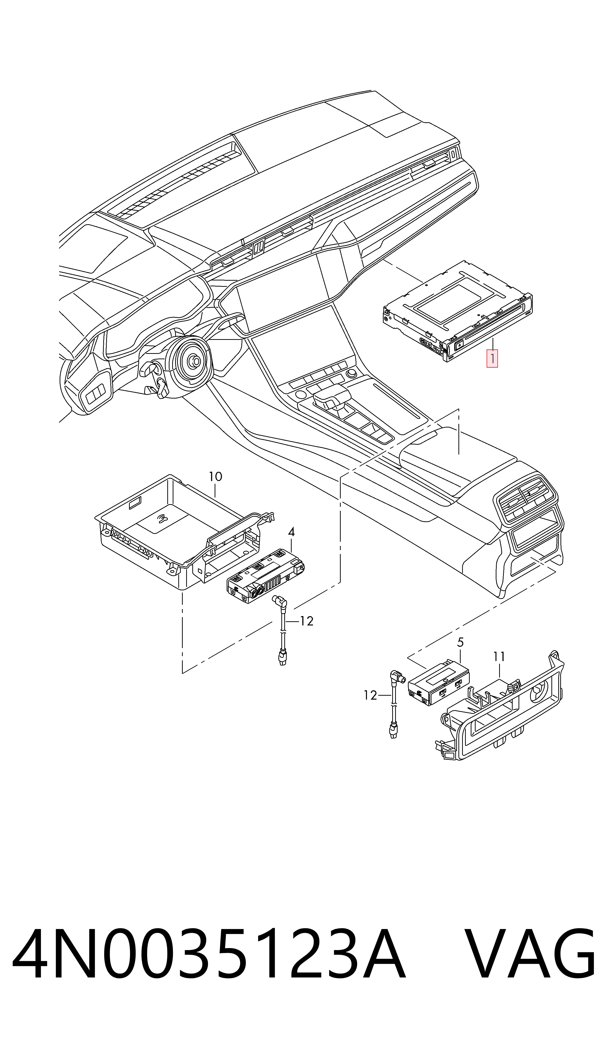 Radio AM/FM Audi Q7 SUV (4MB, 4MG, 4MQ) (2015 - 2026) precio, desde 661,50 EUR