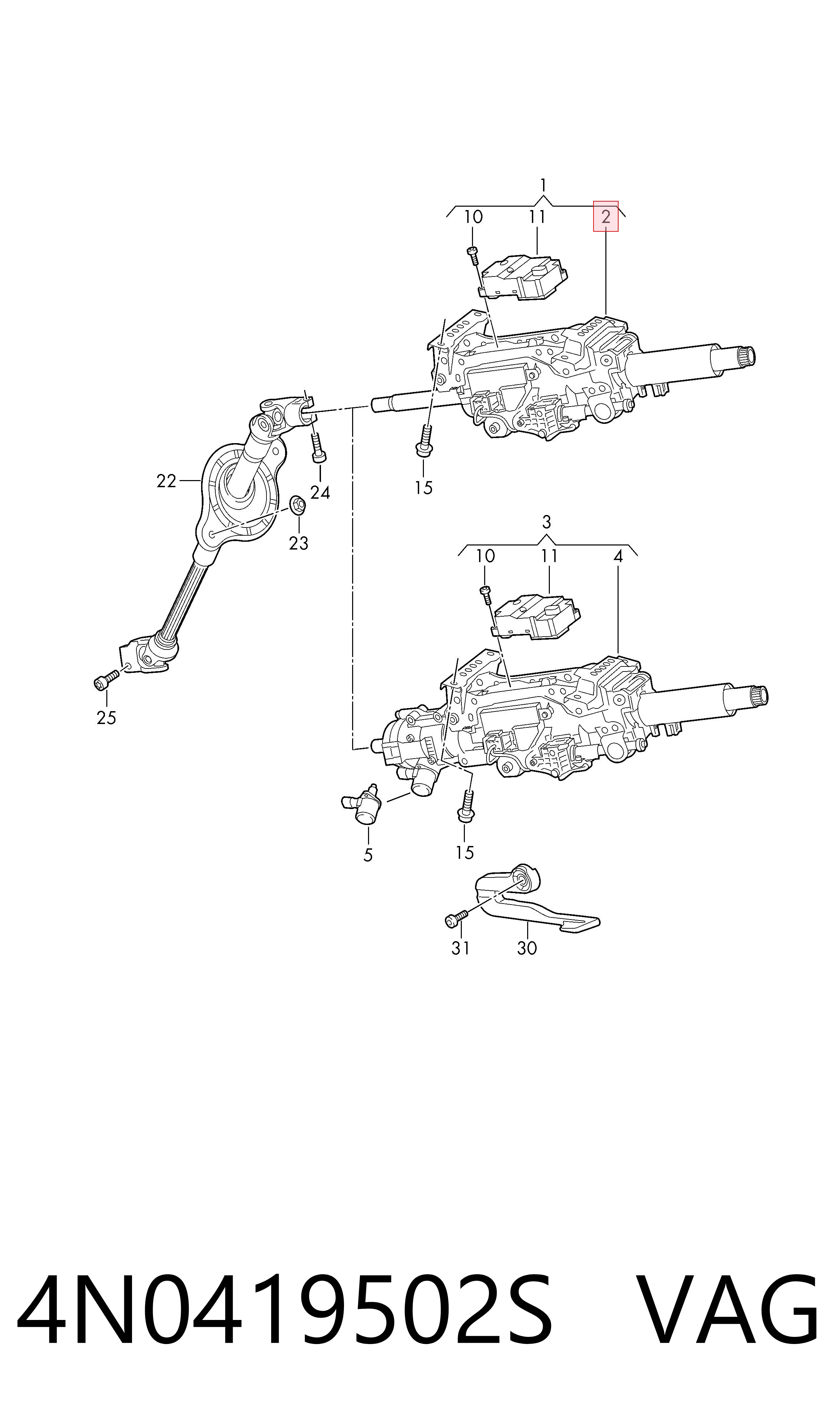 Columna de volante para Audi A6 C8 4A5