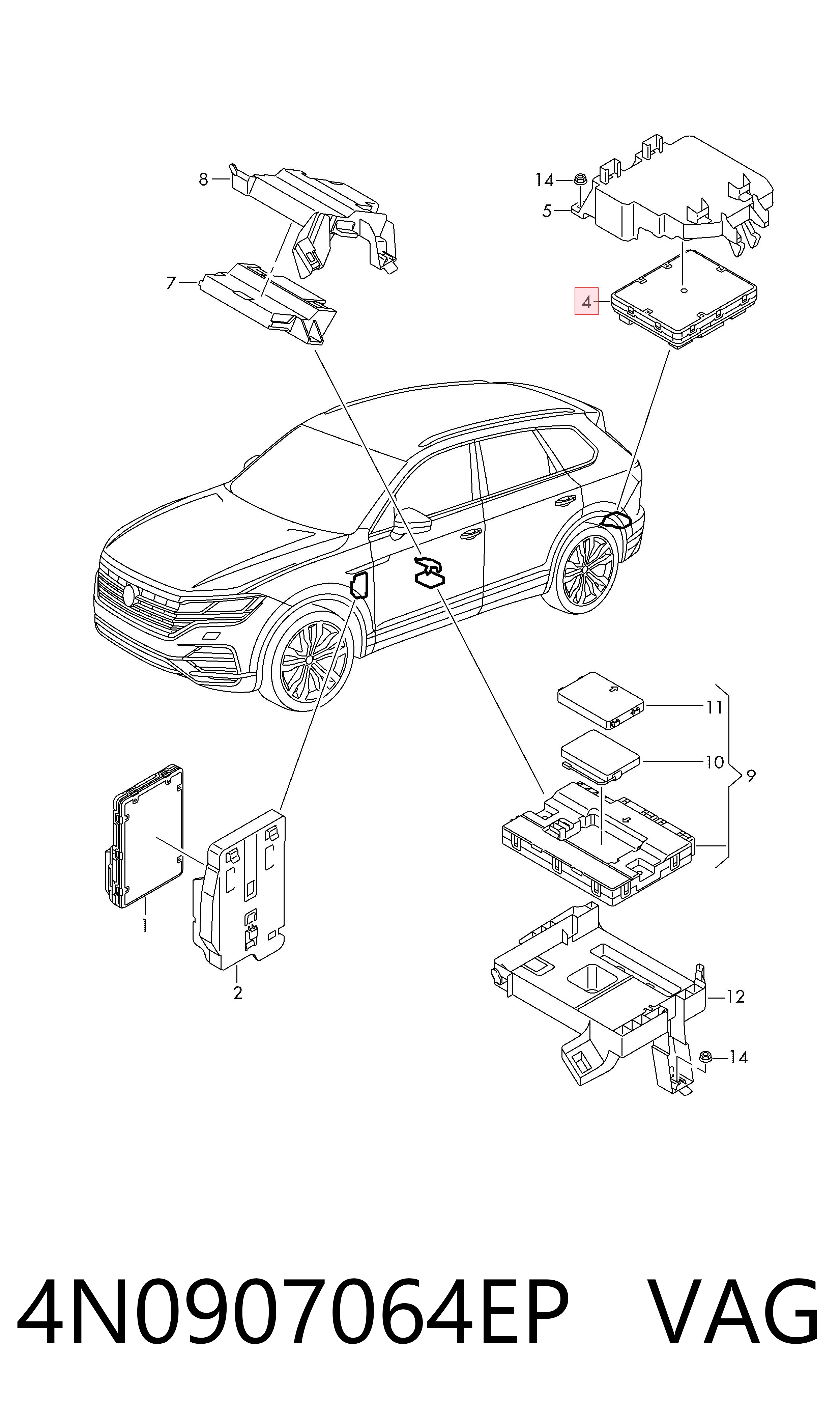 Módulo de confort VAG 4N0907064EP precio, desde 331,06 EUR