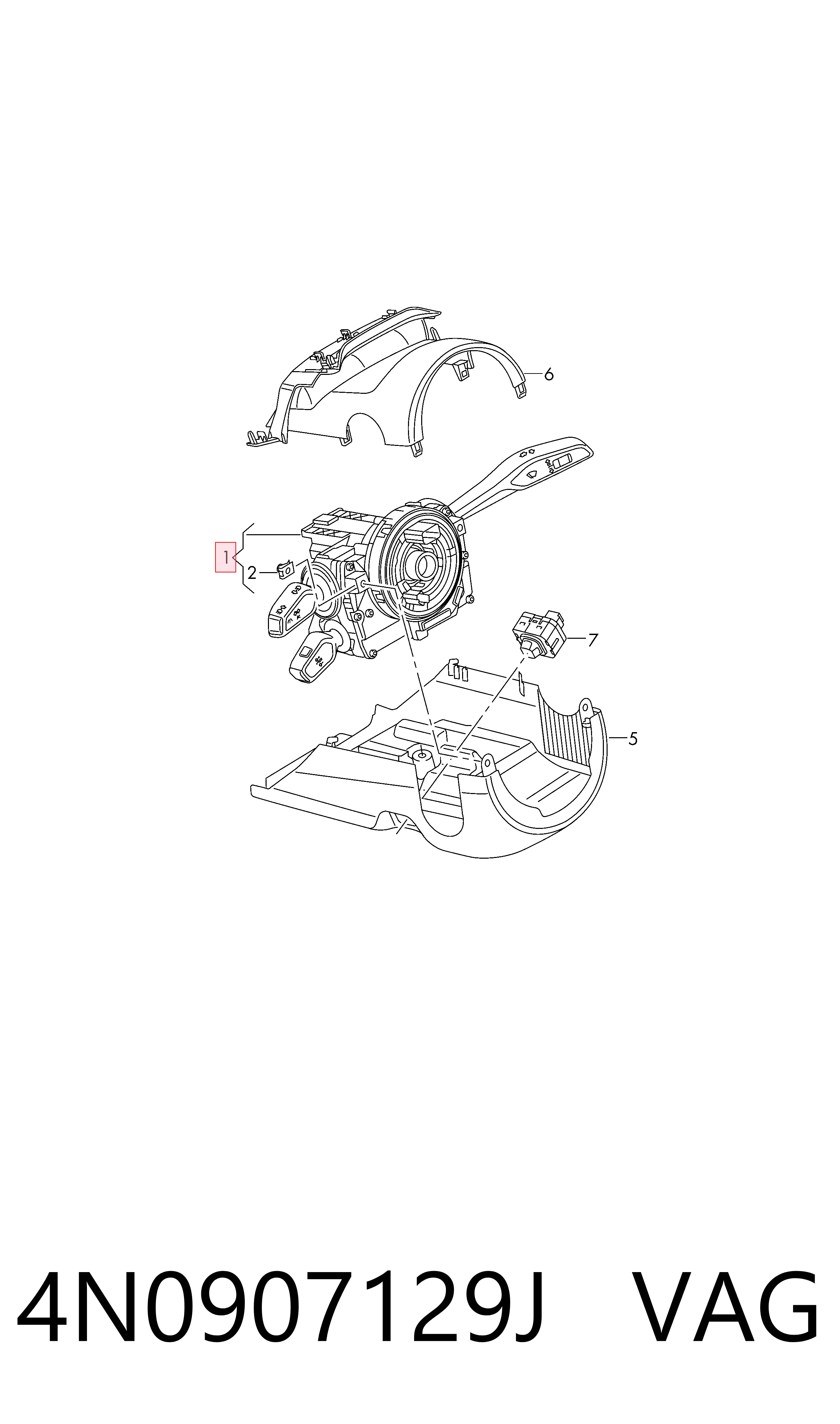 Interruptor de la columna de dirección completo Audi A4 Avant B9 familiar (8W5, 8WD) (2015 - 2026) precio, desde 66,55 EUR