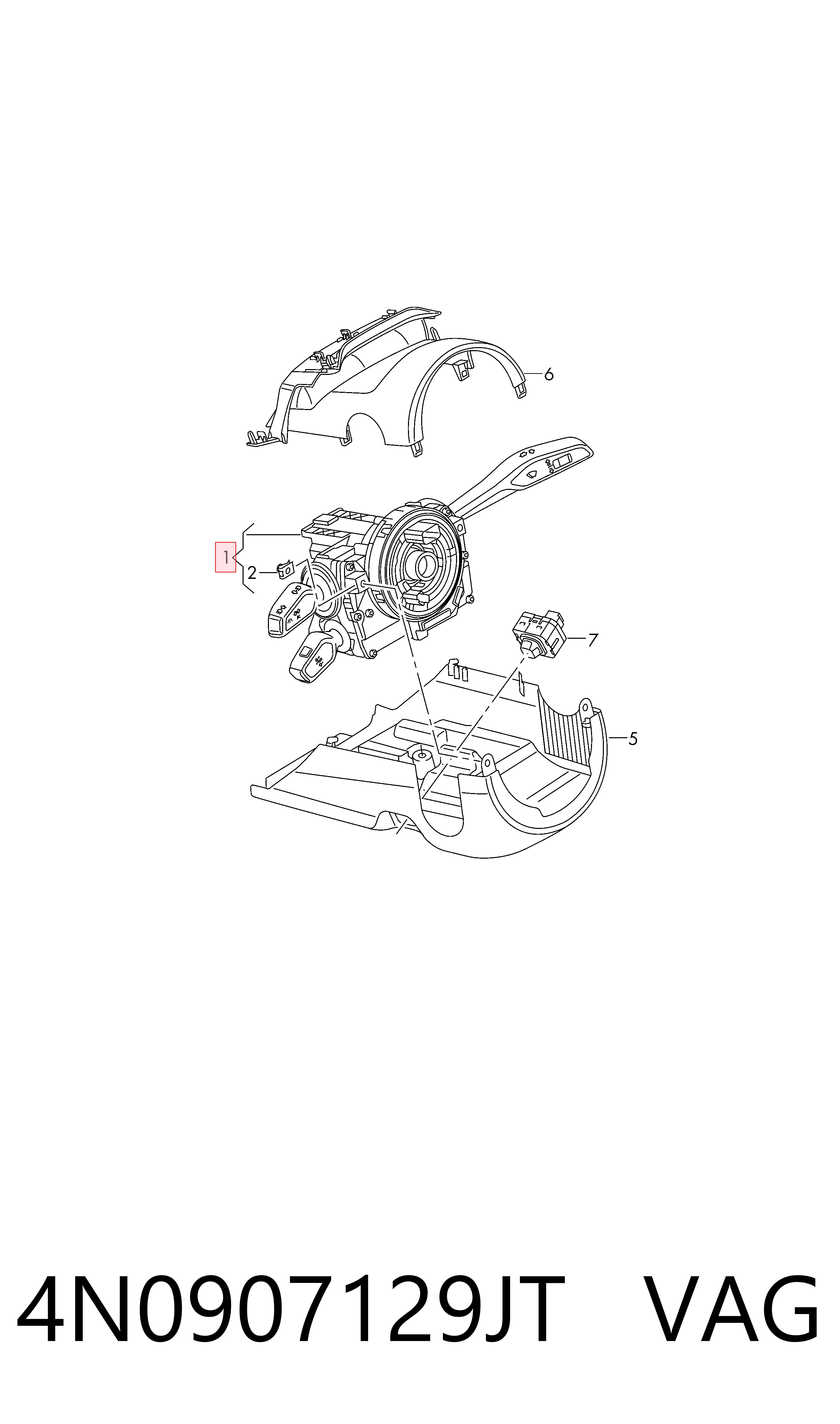 Comprar Conmutador columna dirección Audi A4 Avant B9 8W5, 8WD