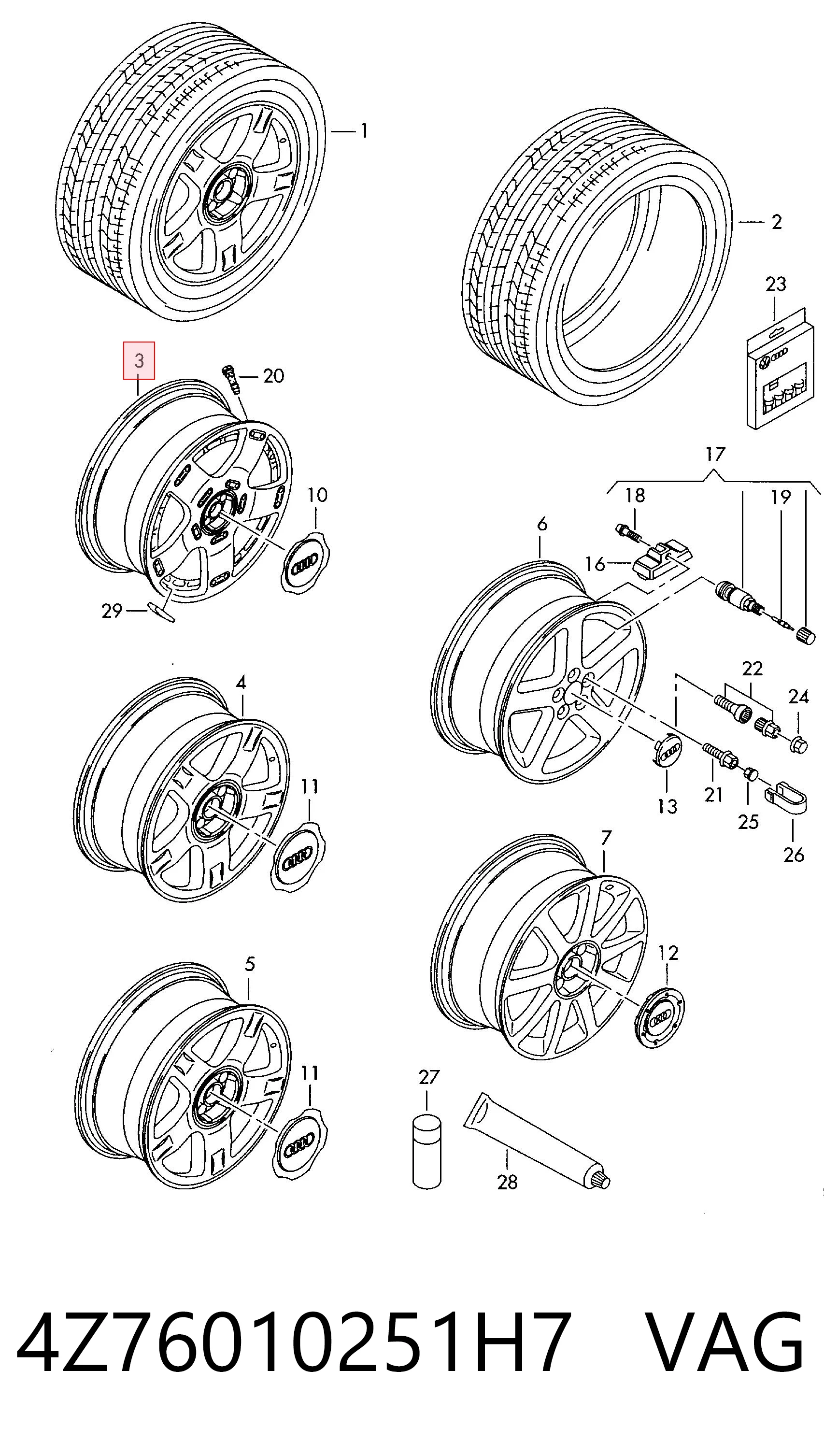Llantas para Audi A6 4BH