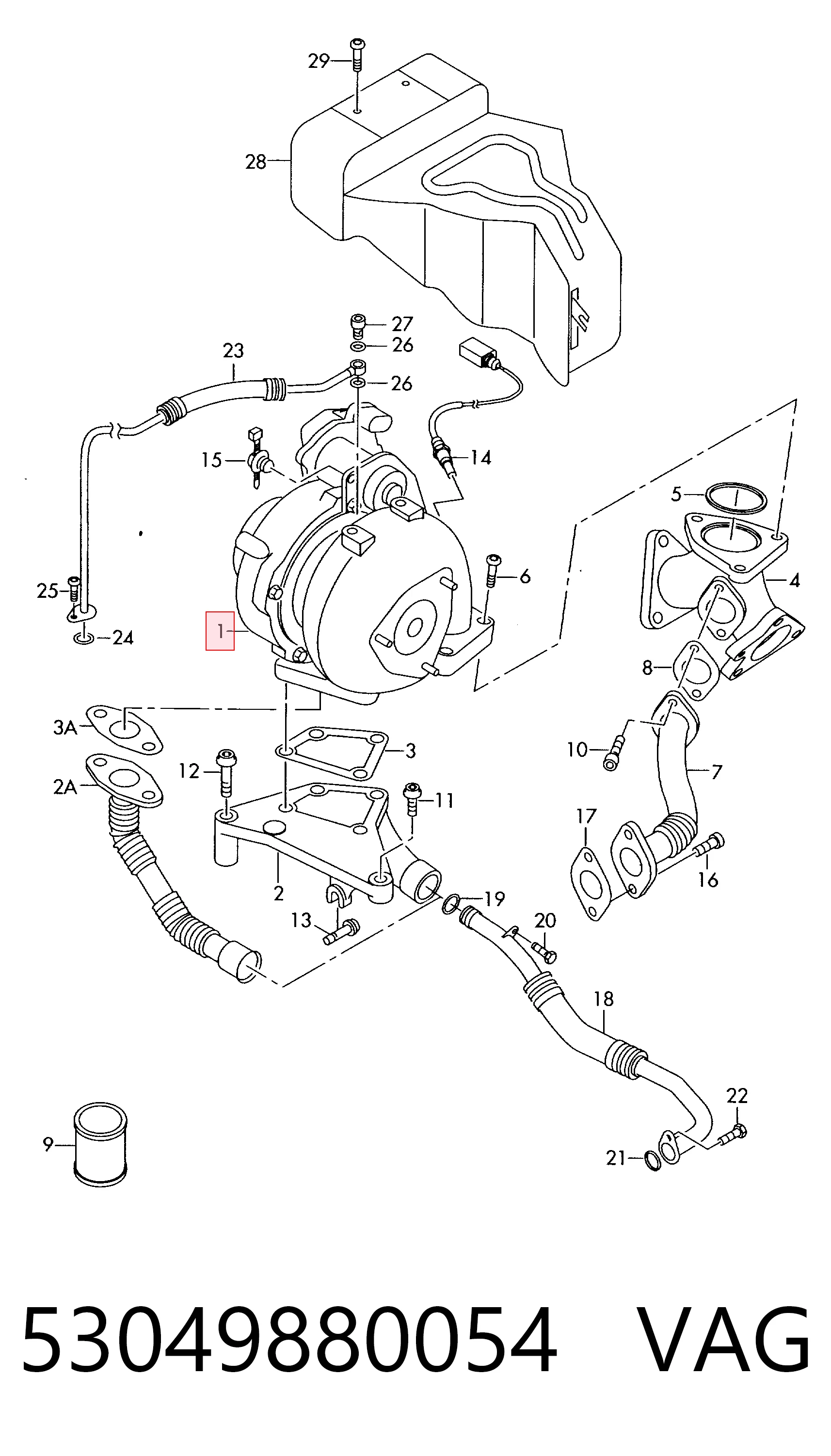 Turbocompresor 53049880054 VAG