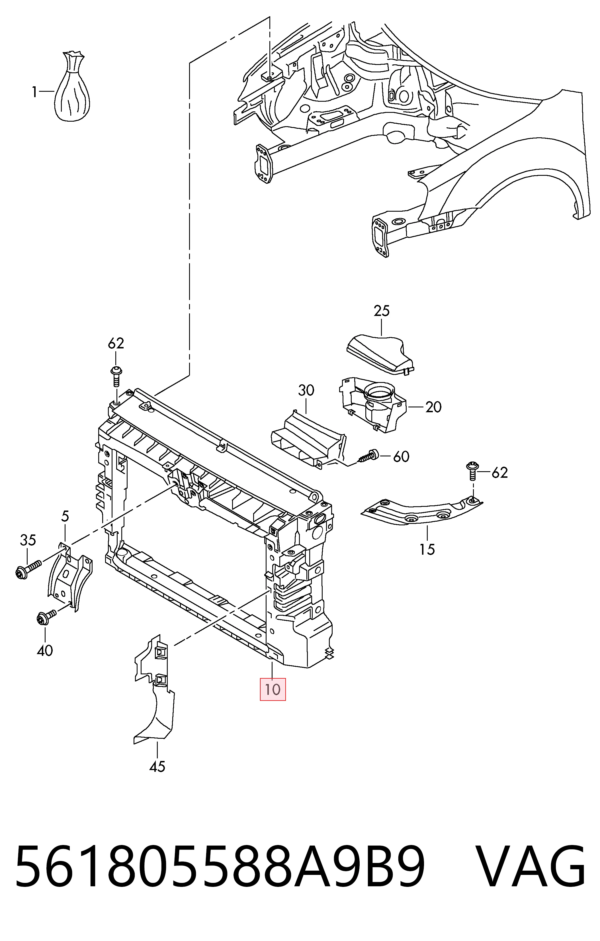 Comprar CPVGPAS171300 Starline Soporte de radiador