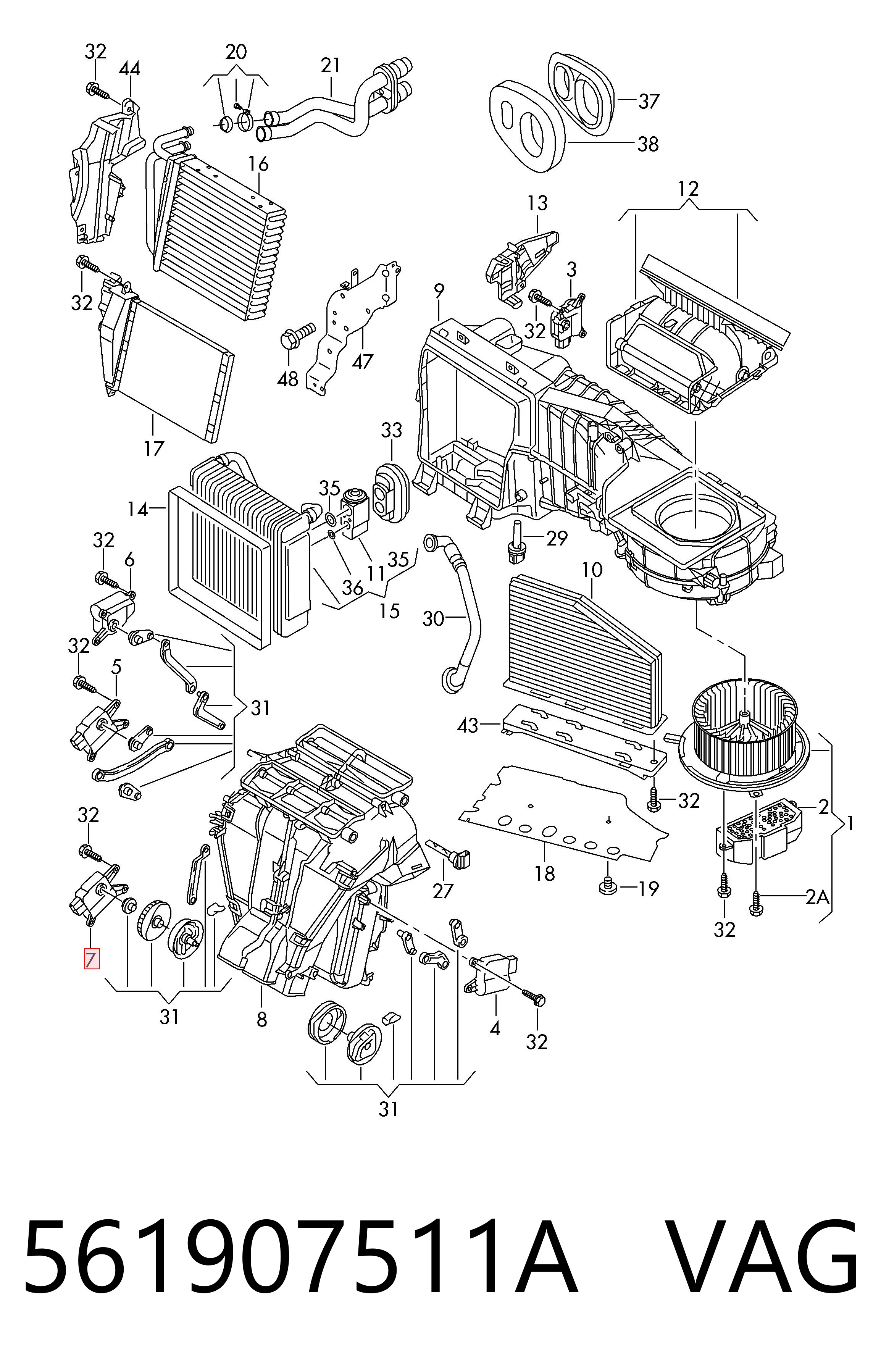 561907511A VAG Motor de recirculación de aire