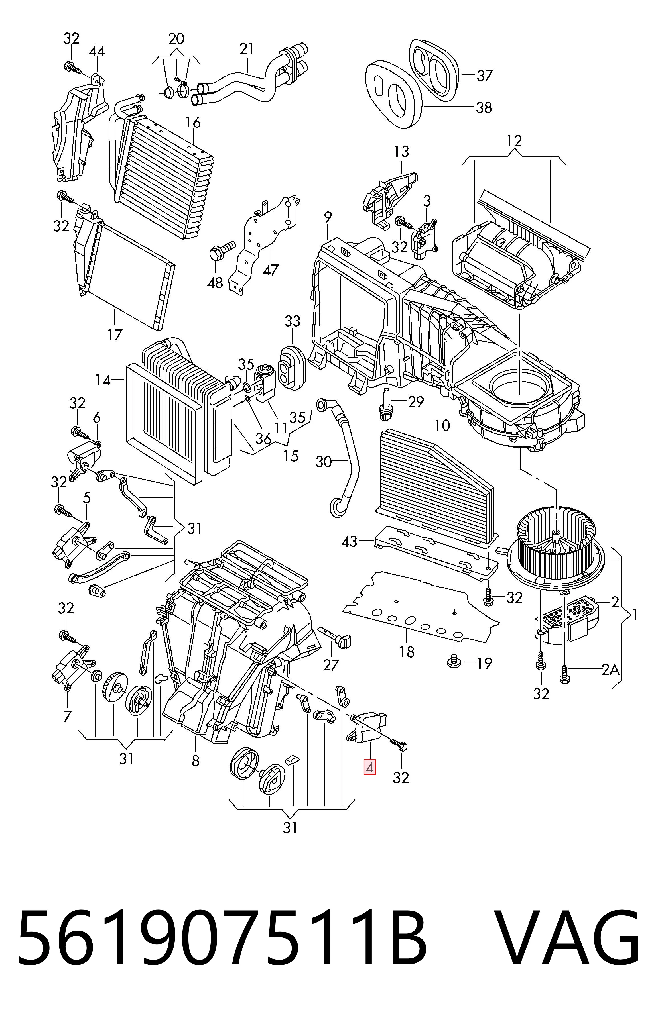 561907511B VAG Motor de recirculación de aire