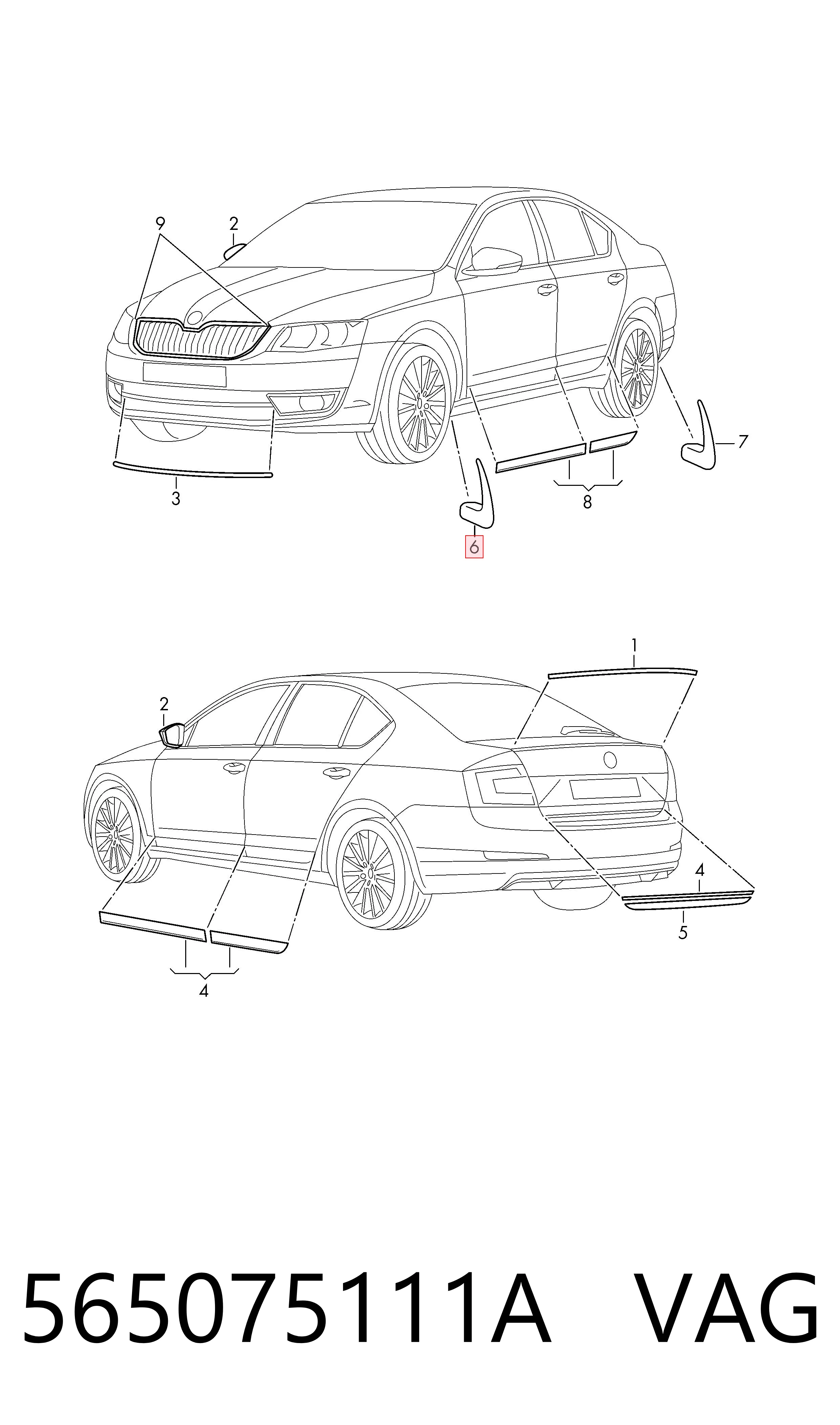 Comprar Guardabarros delanteros Skoda Kodiaq I NS6, NS7, NV7