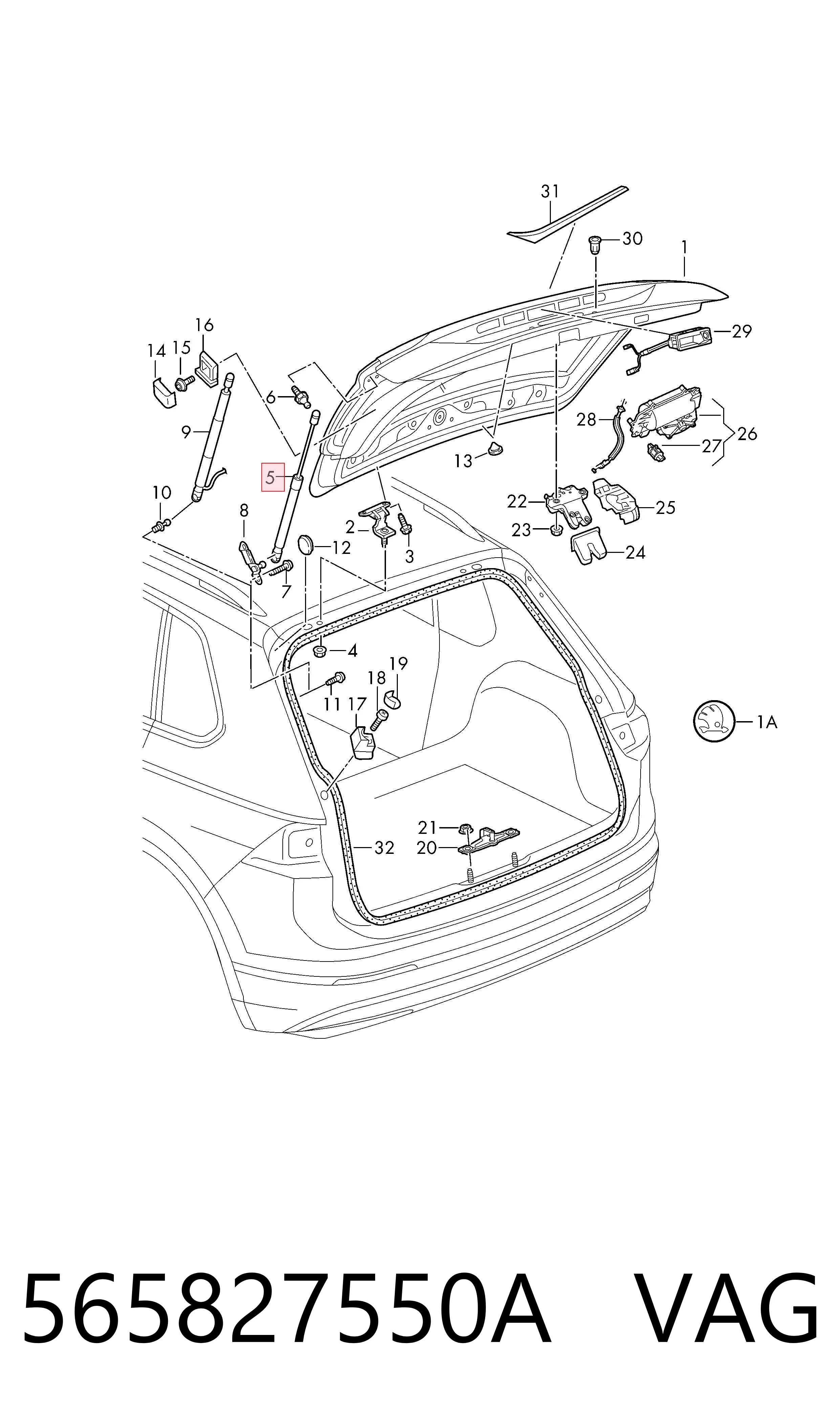 Comprar Amortiguador de puerta trasera Kodiaq  NS6, NS7, NV7