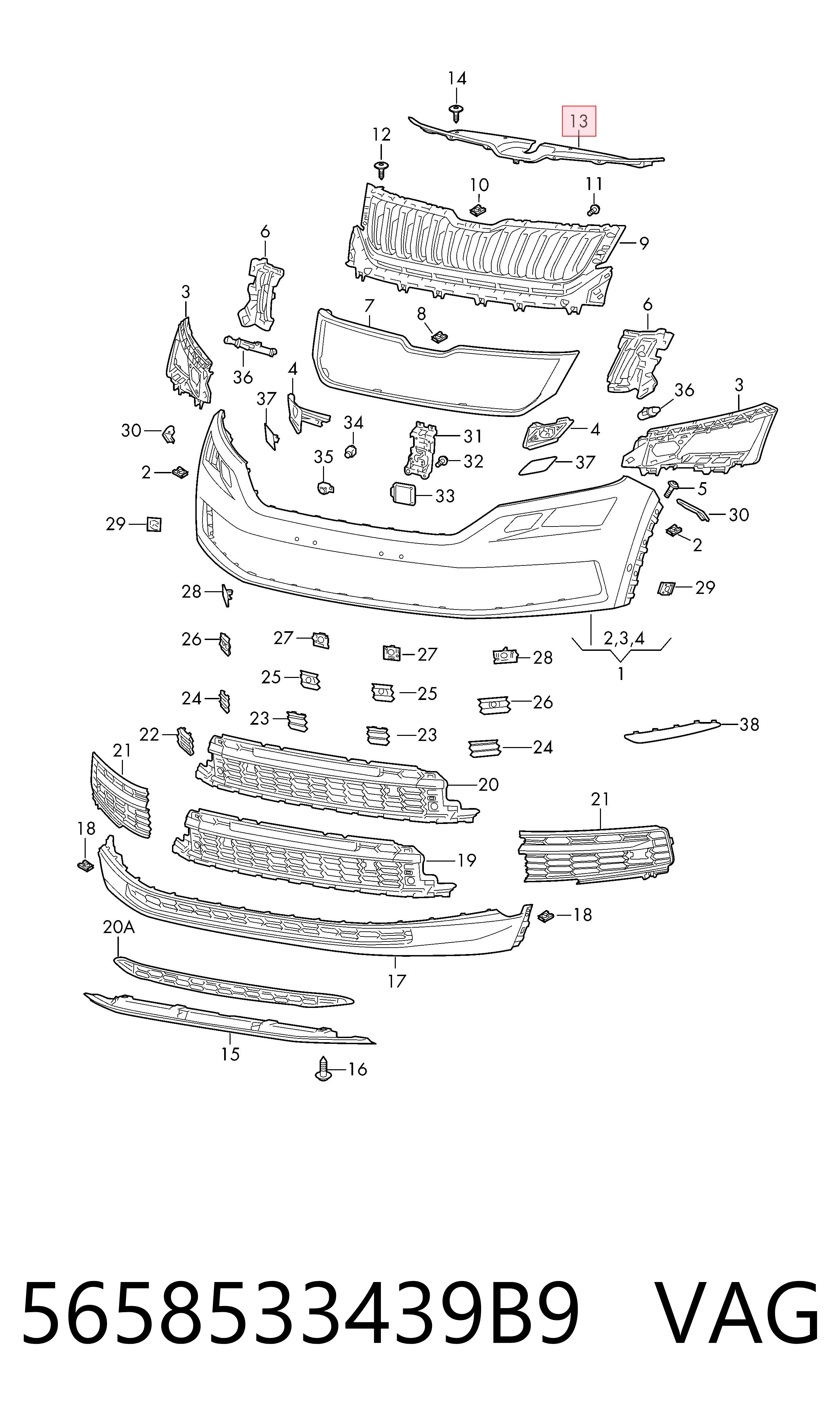 5658533439B9 VAG Protector, paragolpes