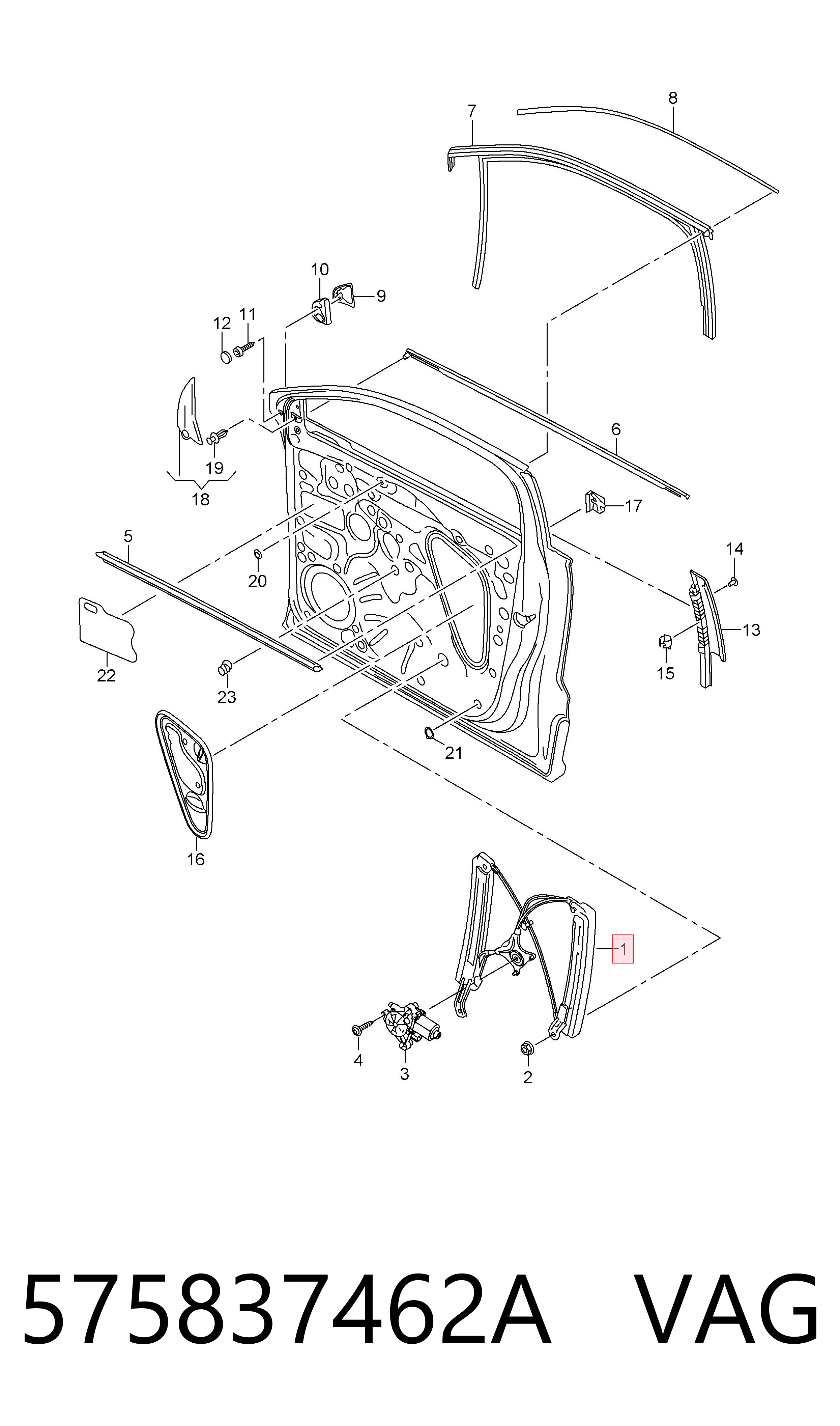 Comprar Mecanismo de elevalunas de la puerta delantera derecha Skoda KAROQ  NU7, ND7 a bajo precio