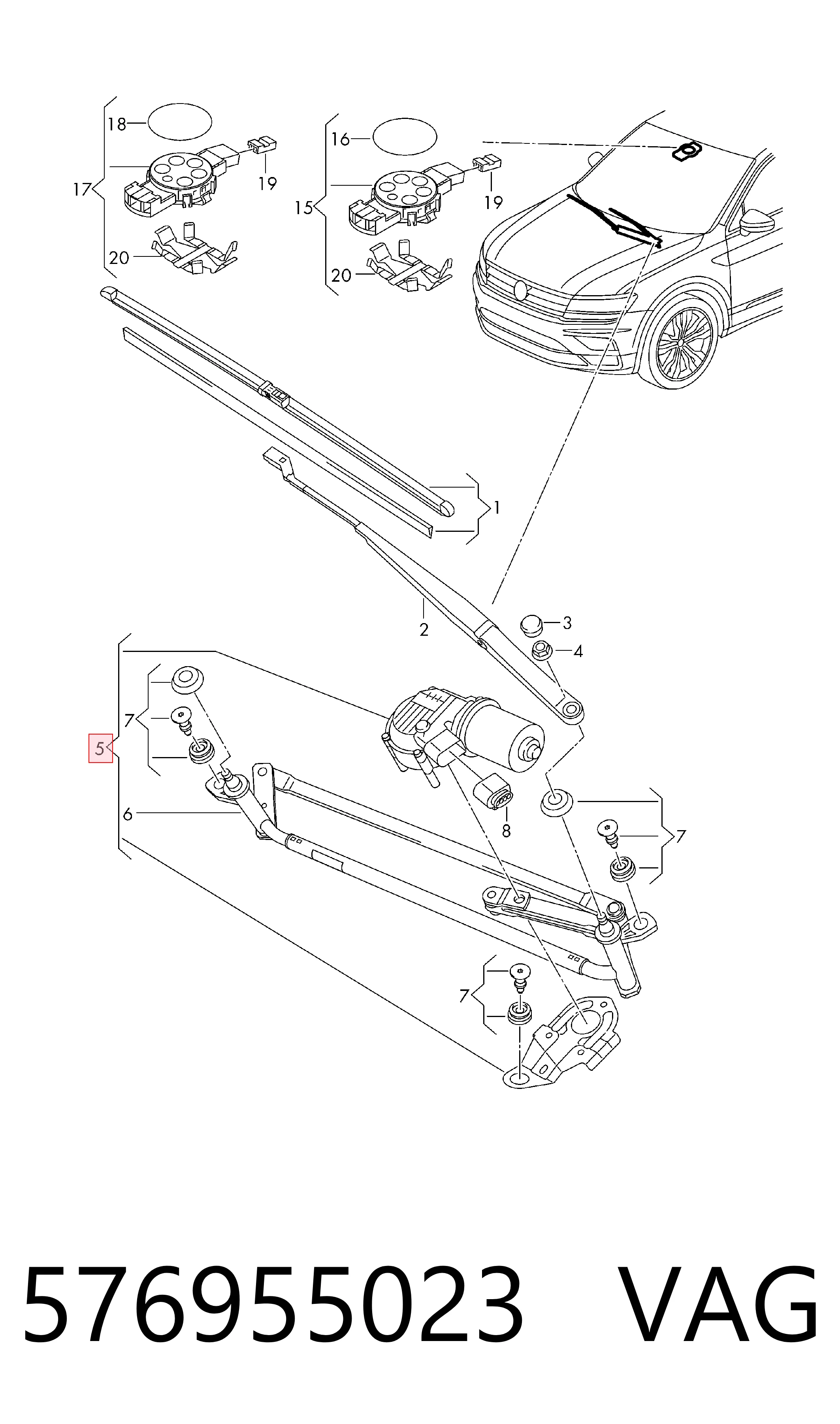 Comprar Varilla de limpiaparabrisas Skoda KAROQ  NU7, ND7