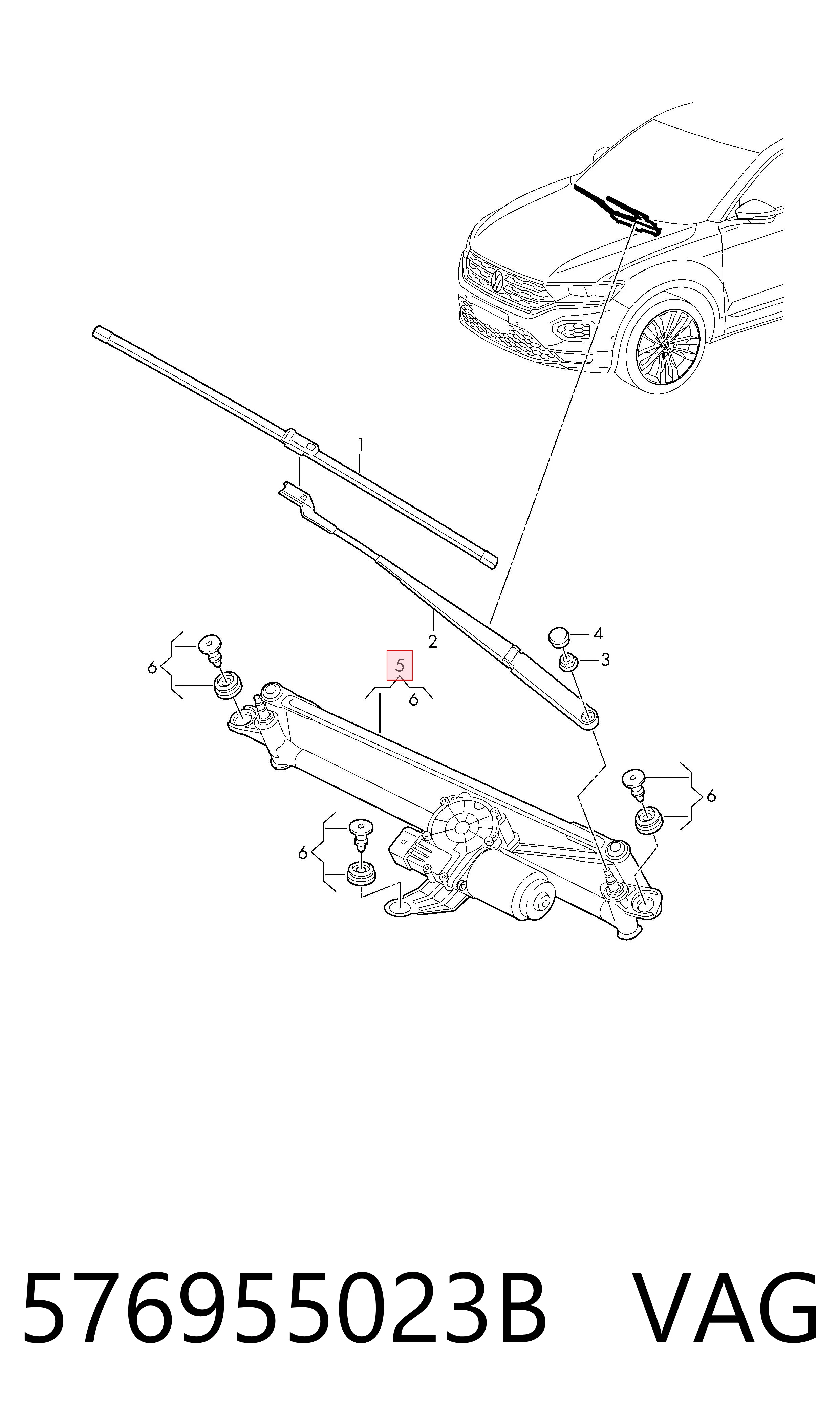 Comprar Trapezio del limpiaparabrisas Skoda KAROQ  NU7, ND7 a bajo precio