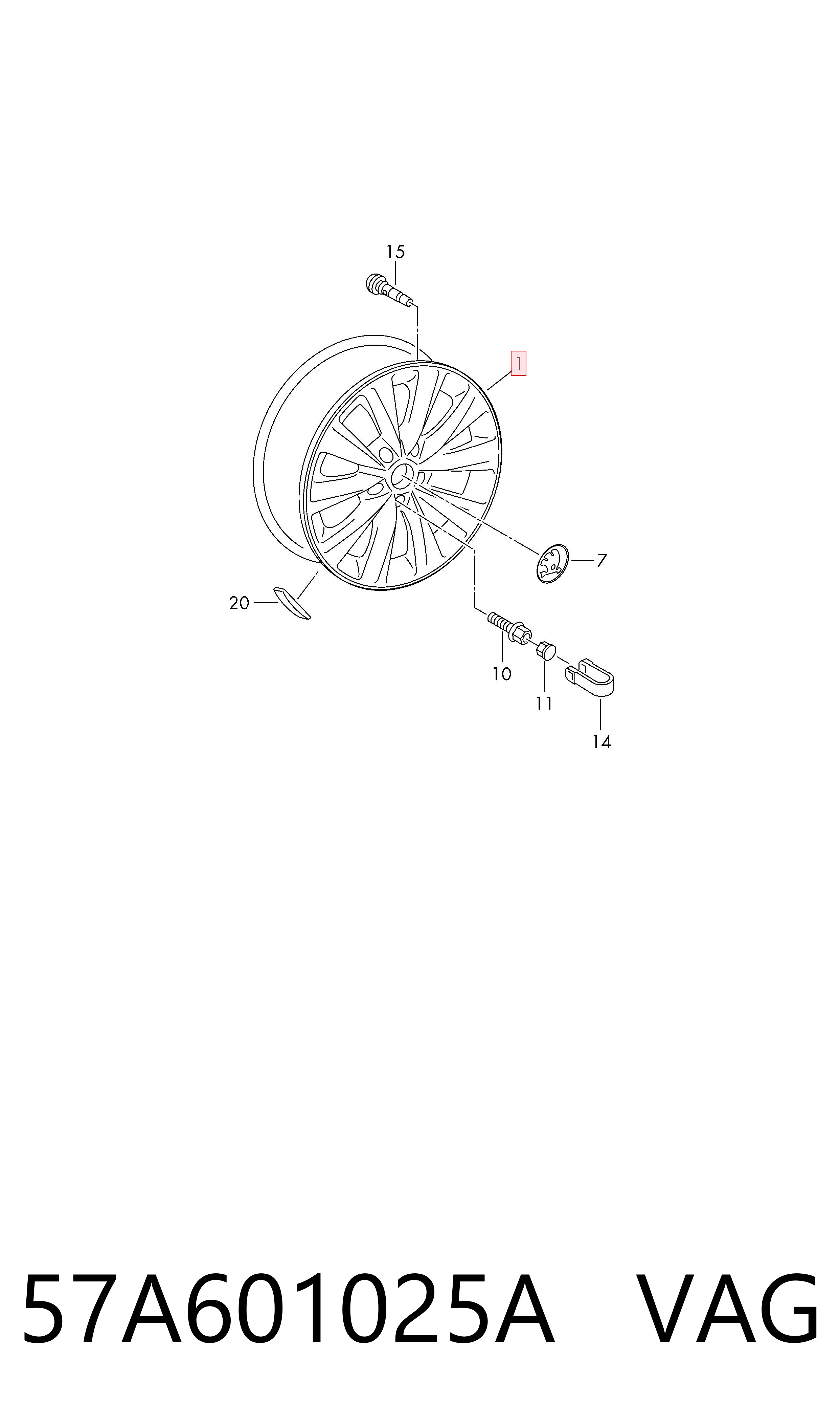 57A601025A VAG Aros
