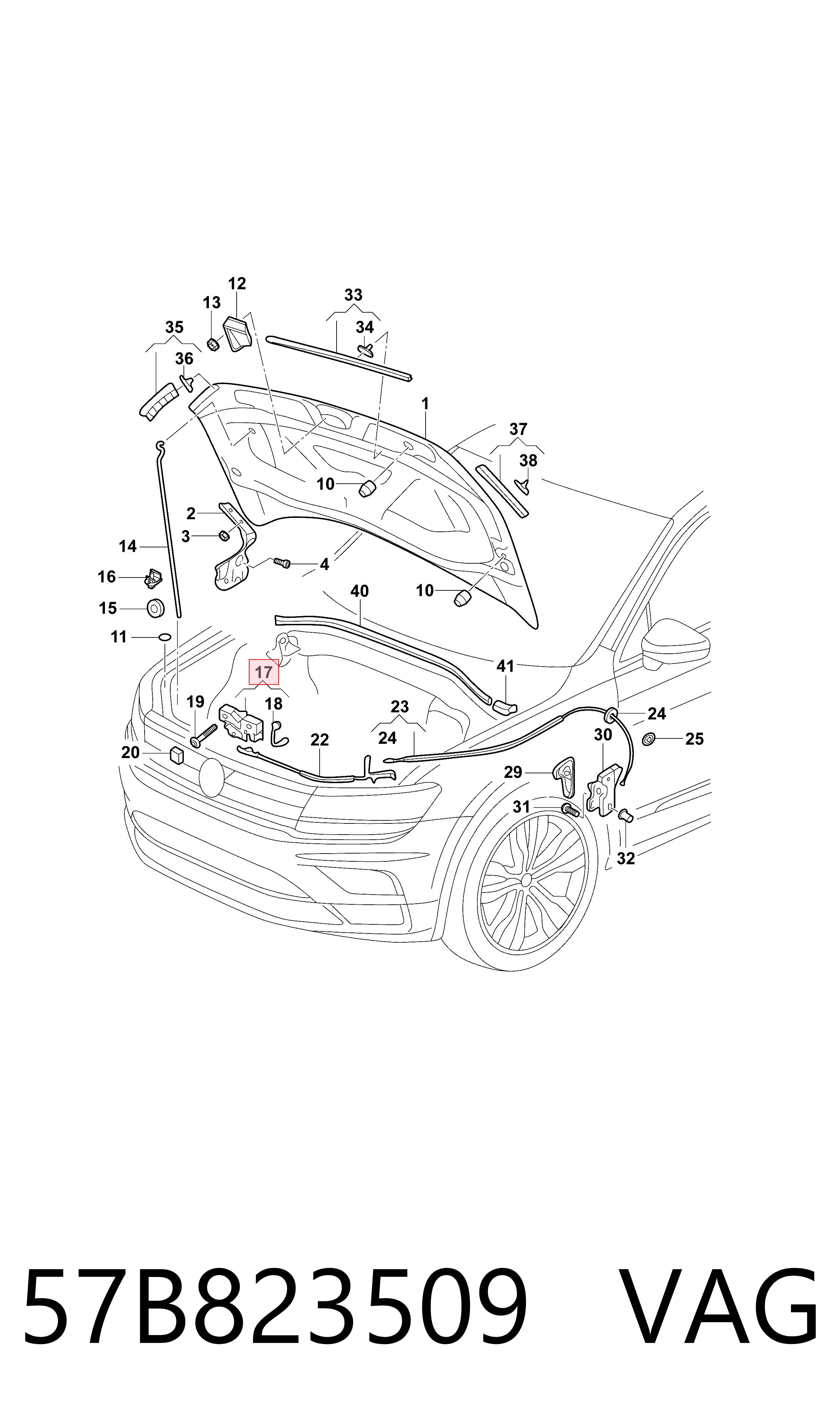 Comprar Cerradura de capó Skoda KAROQ  NU7, ND7