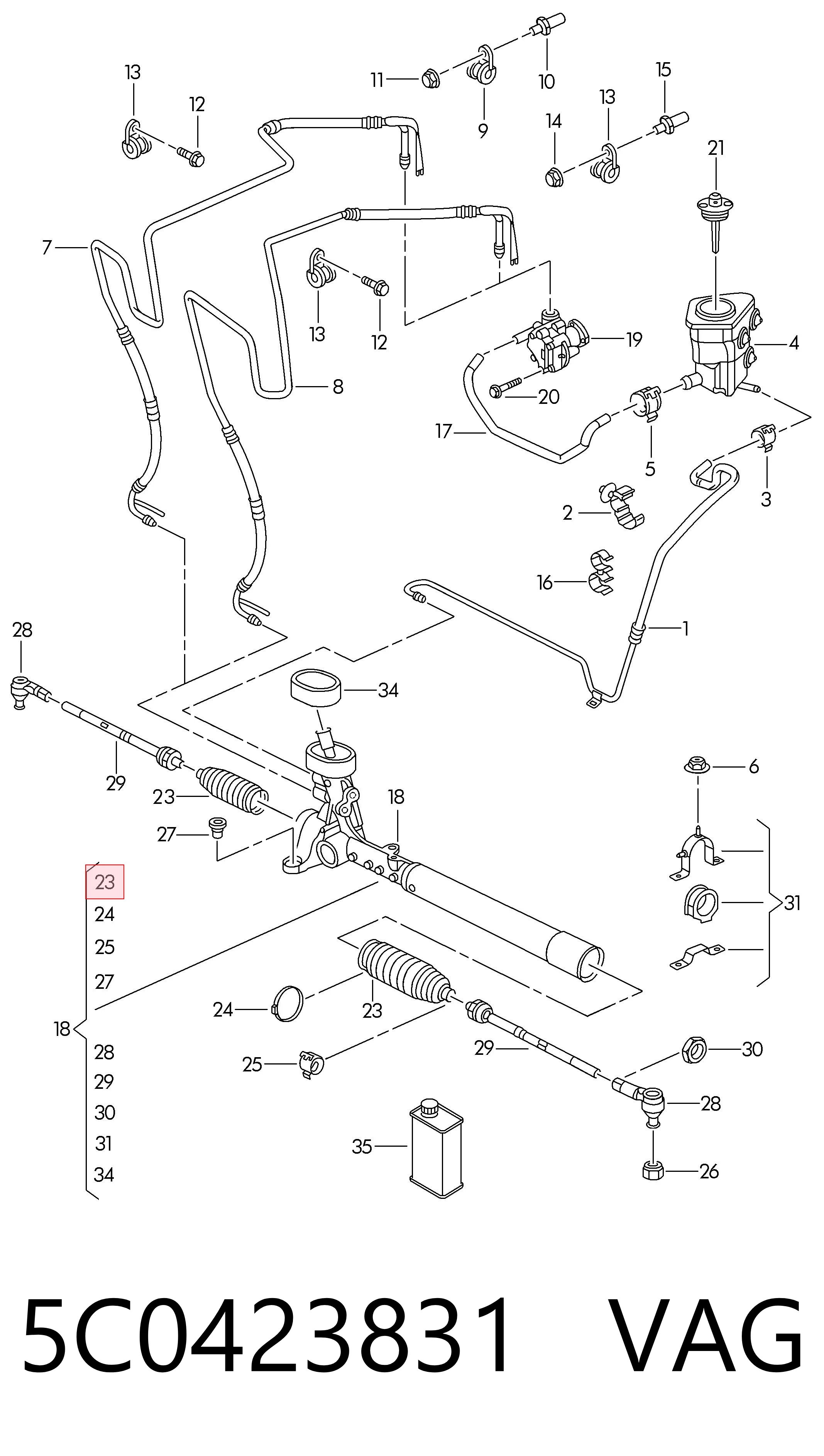 Comprar Fuelle de la cremallera de dirección Seat Toledo III 5P2 a bajo precio