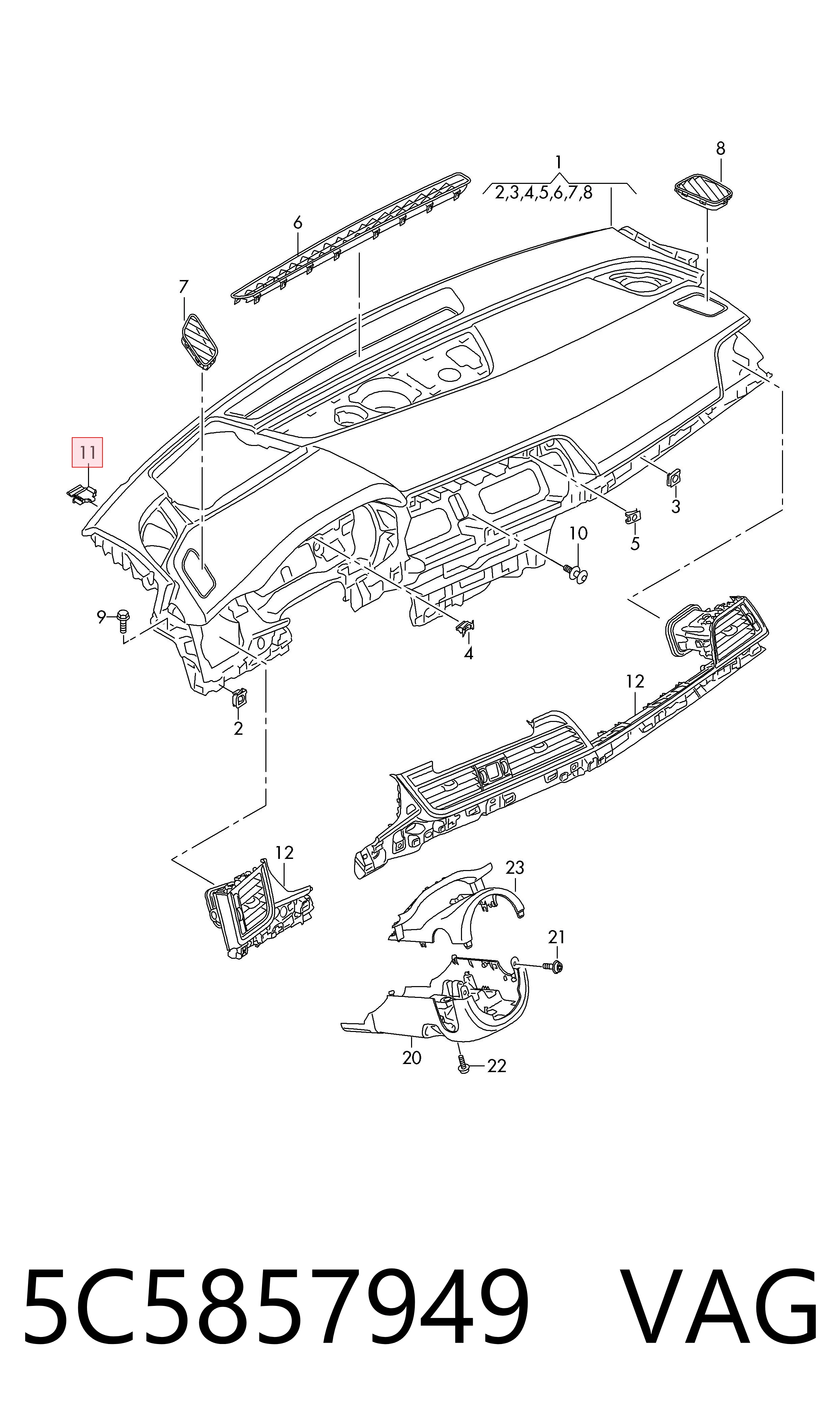 Comprar 5C5857949 VAG 