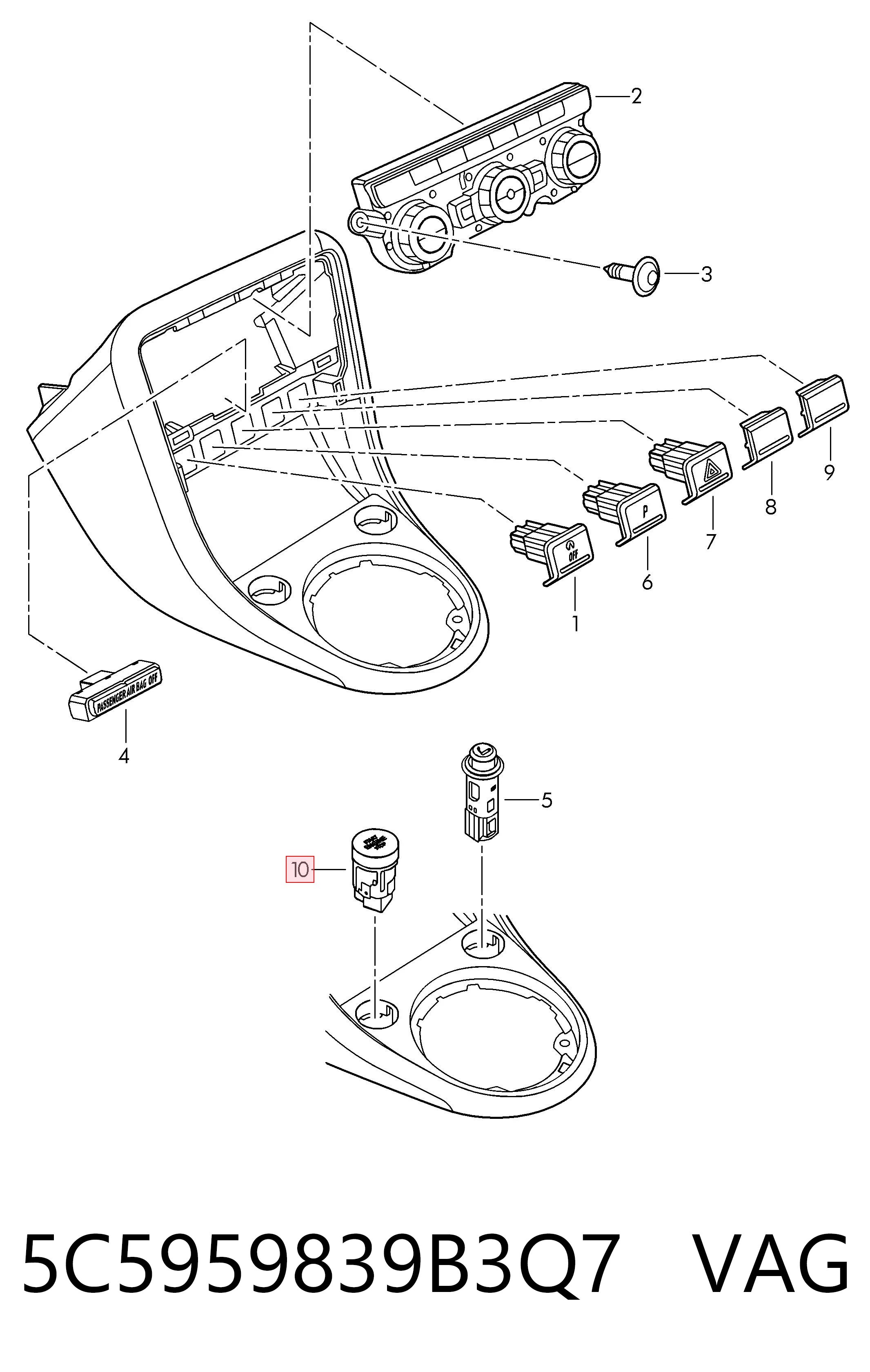 5C5959839B3Q7 VAG 