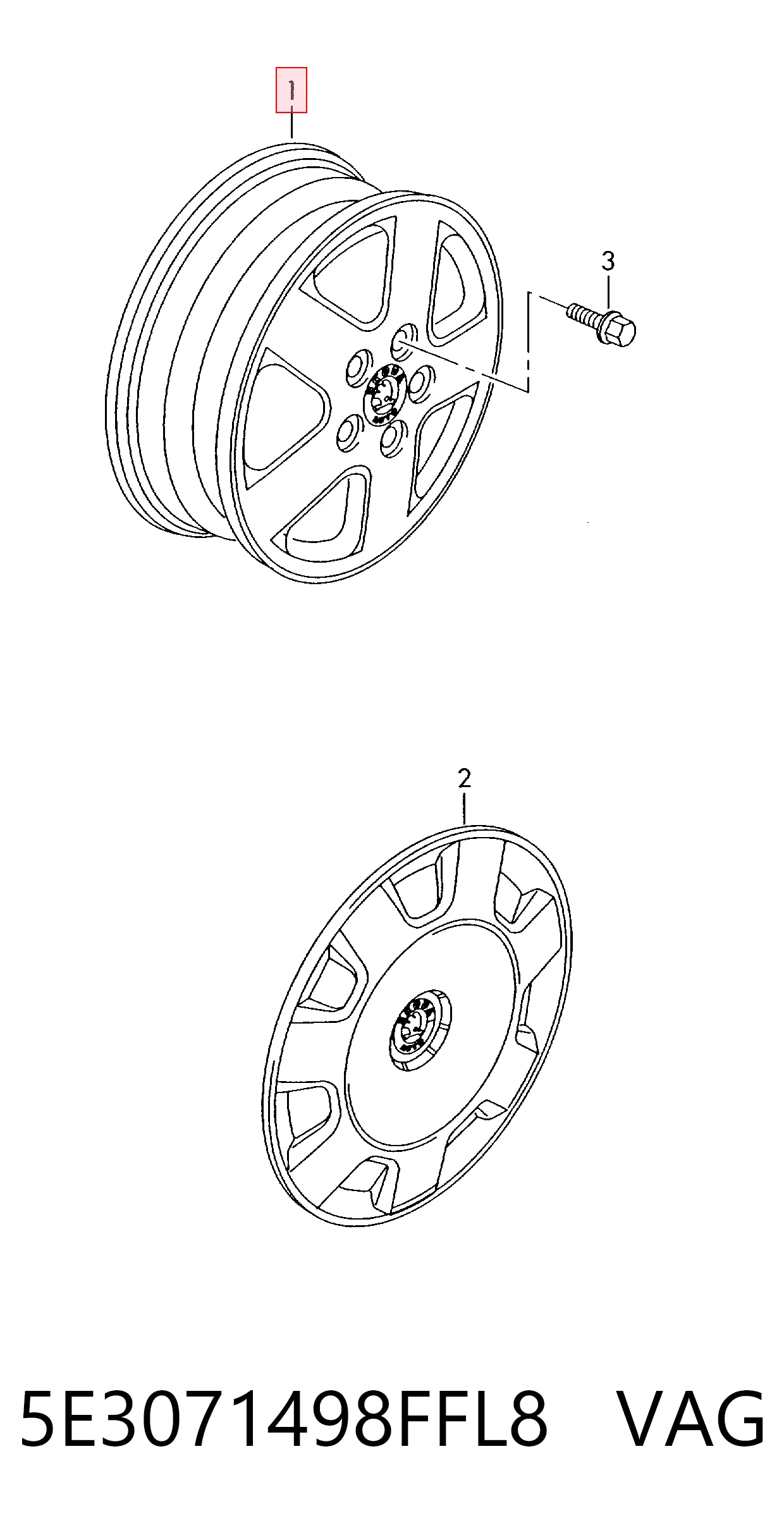 5E3071498FFL8 VAG Aros