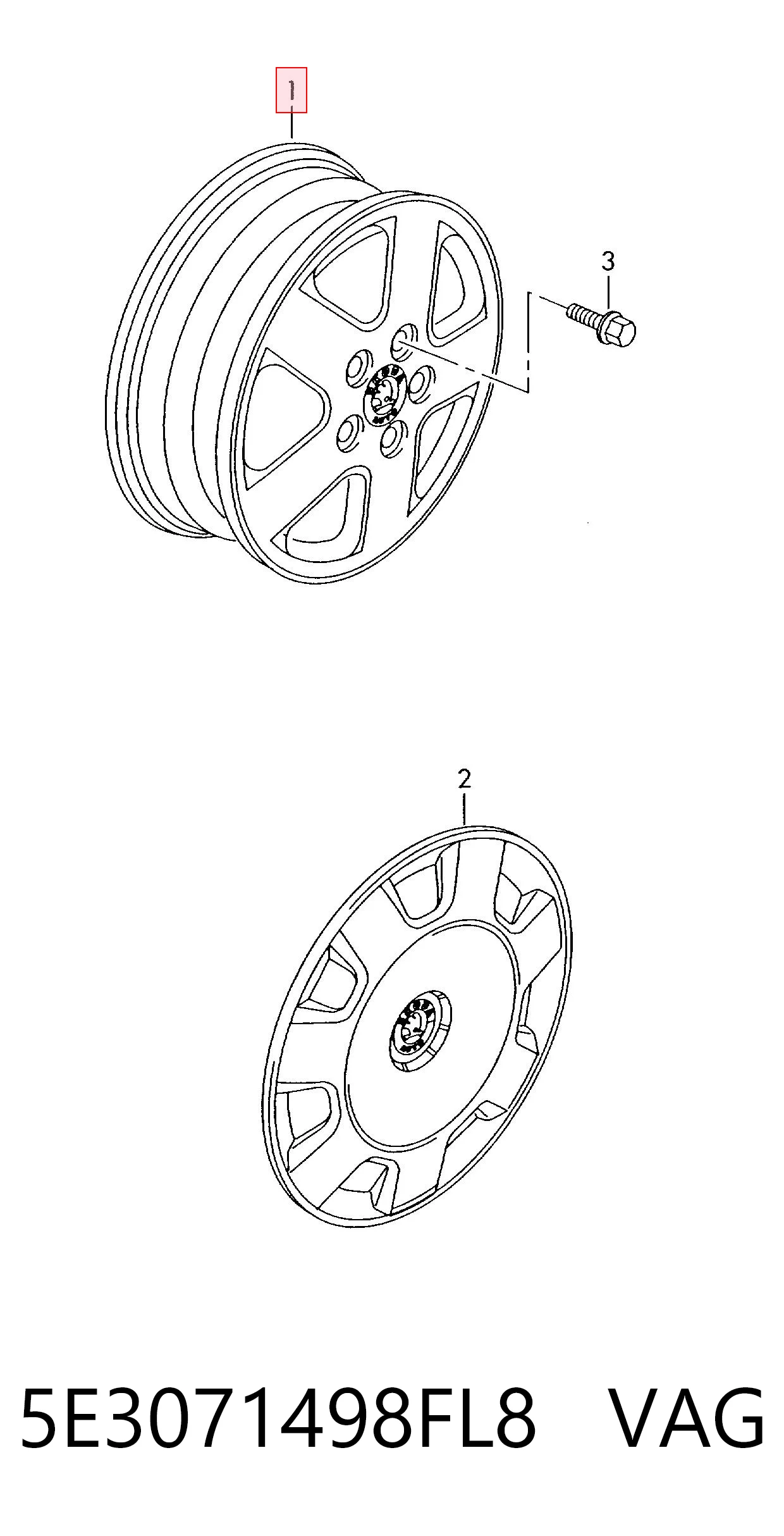 5E3071498FL8 VAG Aros