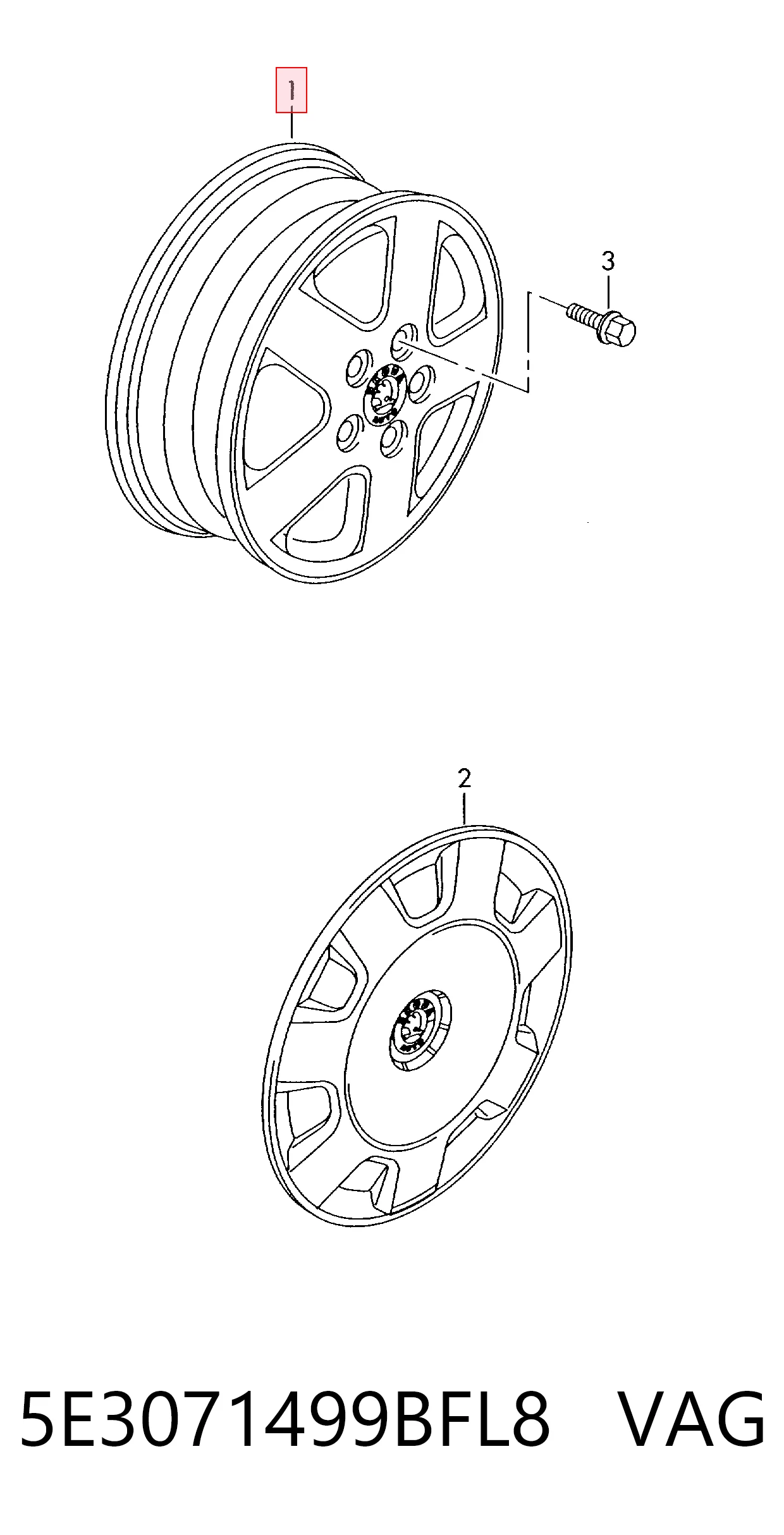 5E3071499BFL8 VAG Aros