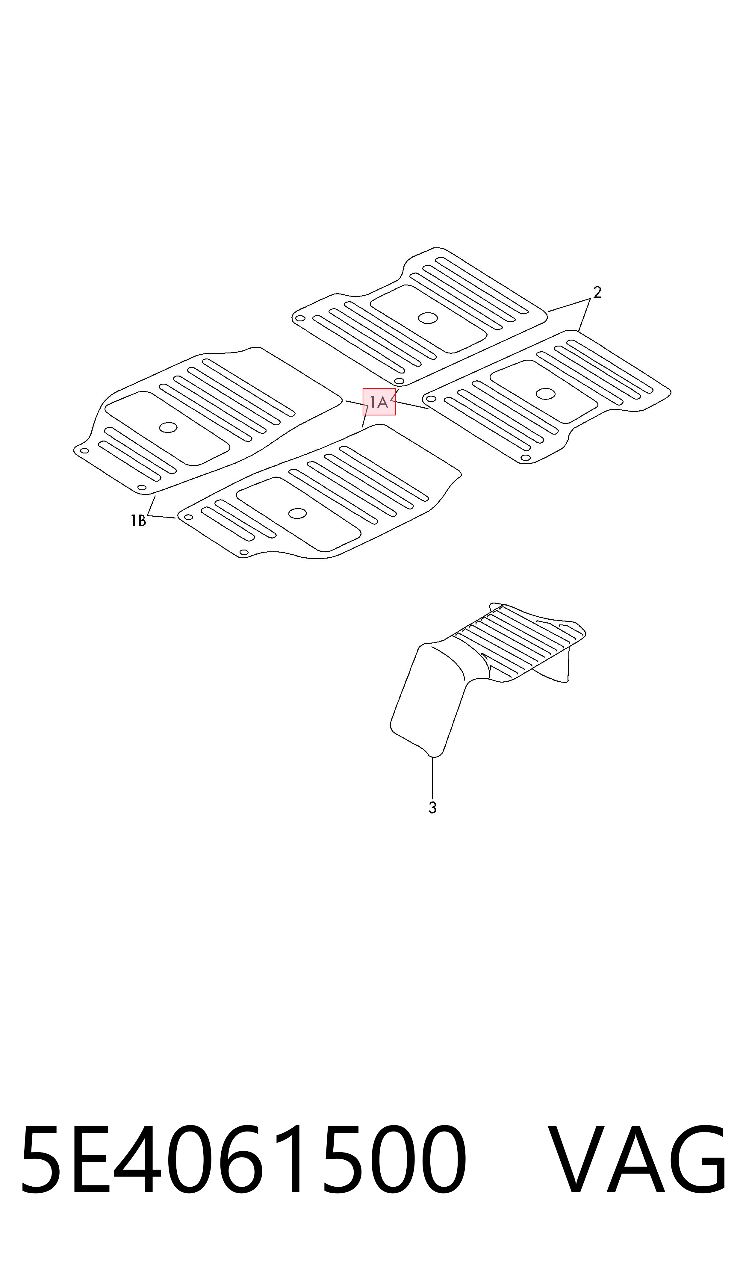 5E4061500 VAG Alfombrillas para coche