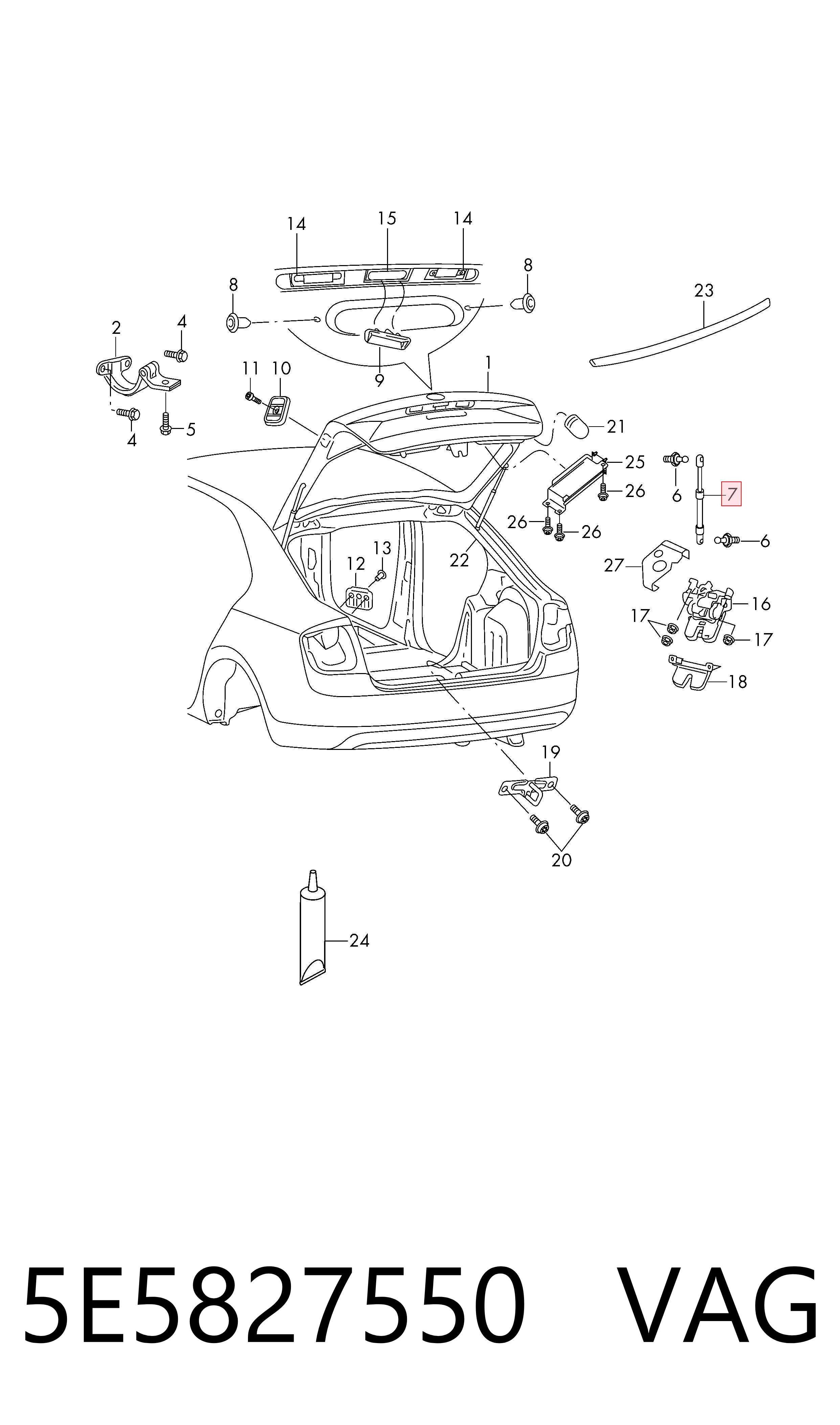 Amortiguador maletero Skoda Octavia III liftback comprar en España